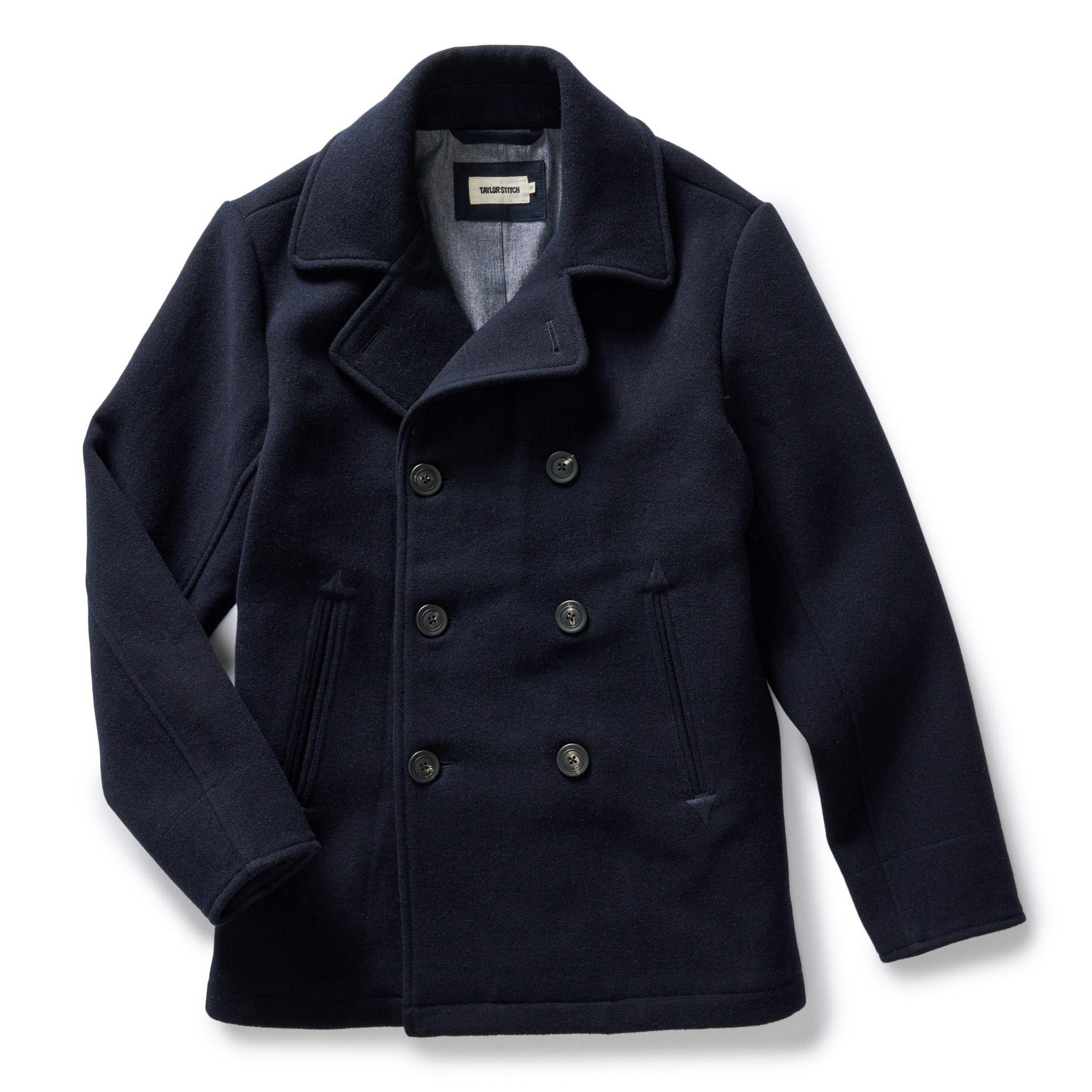 Navy Blue Old Navy Peacoat Mens Taylor Stitch The Mariner Wool