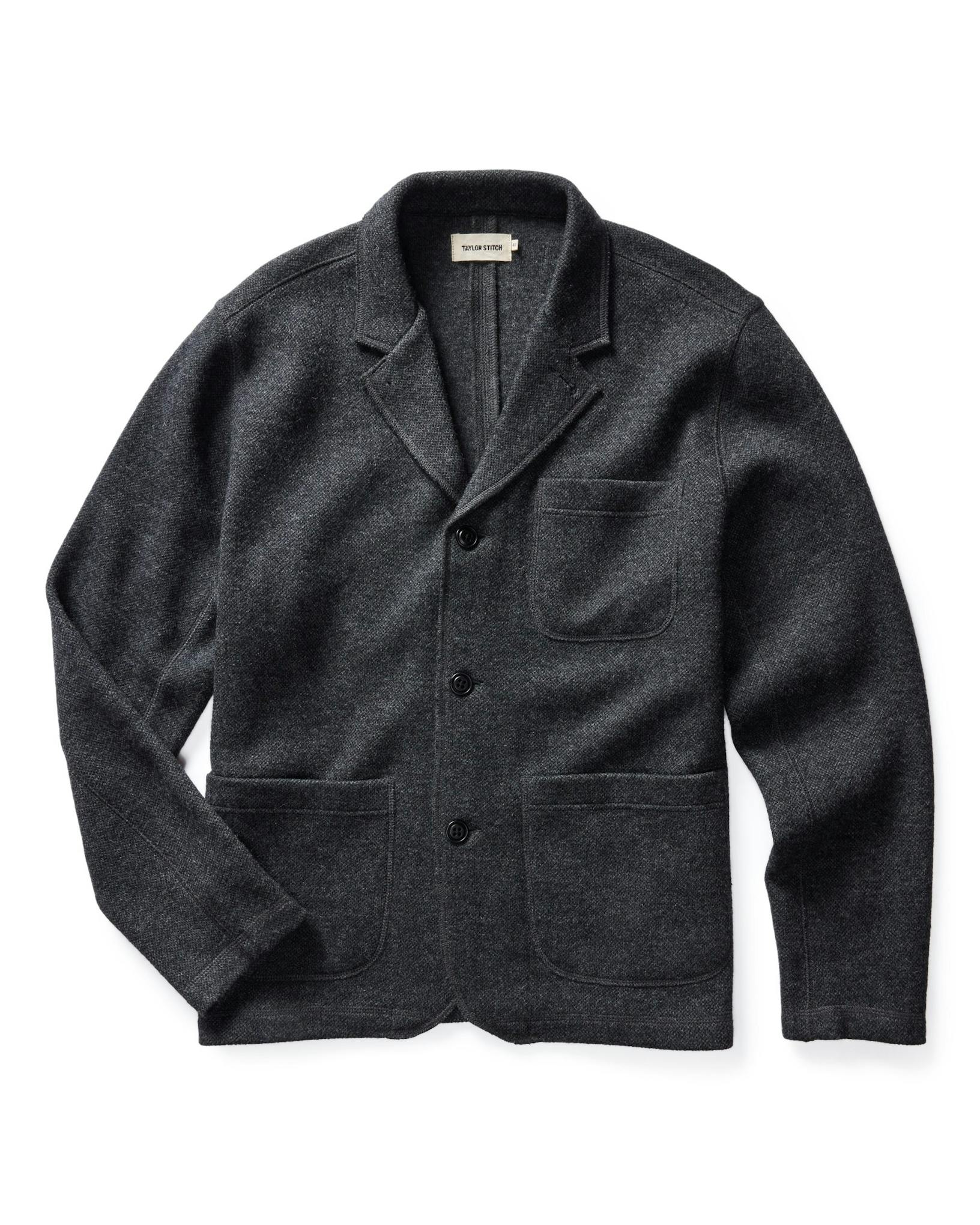 Taylor Stitch The Evans Ridgewood Blazer Charcoal Birdseye Wool
