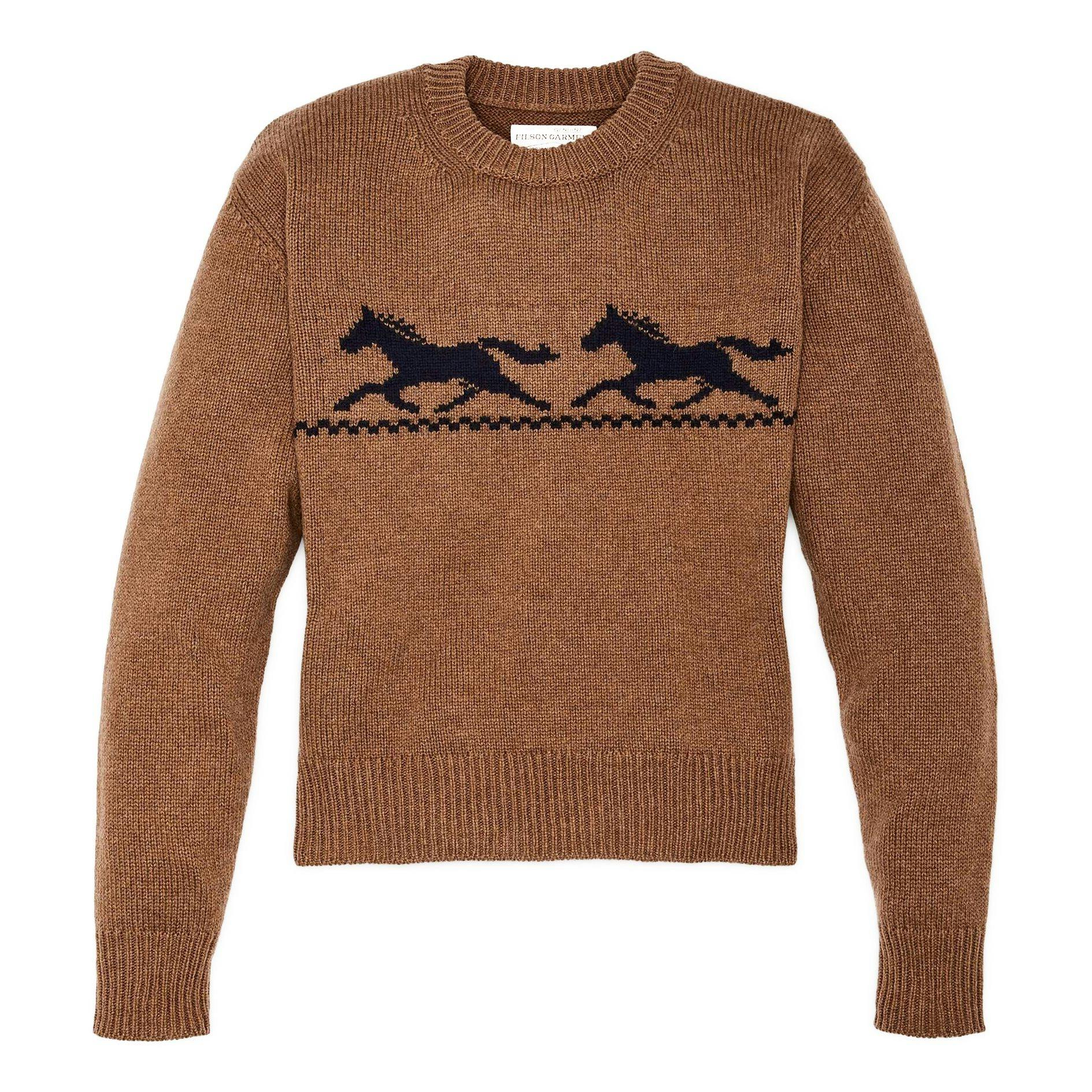 Crew Neck Filson Womens Sweaters Filson Horse-Intarsia Sweater In