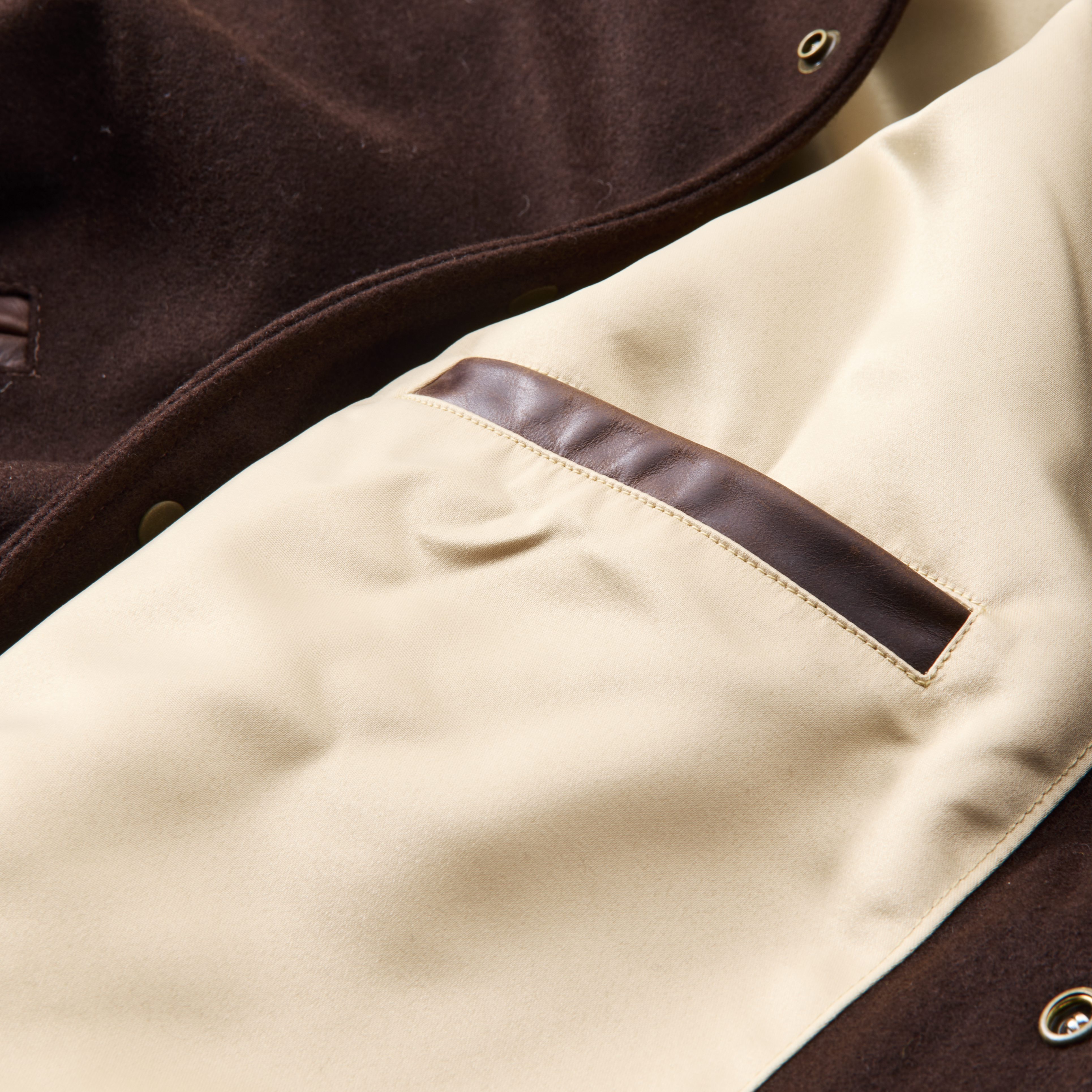 Dehen 1920 Leather and Wool-Blend Varsity Bomber Jacket