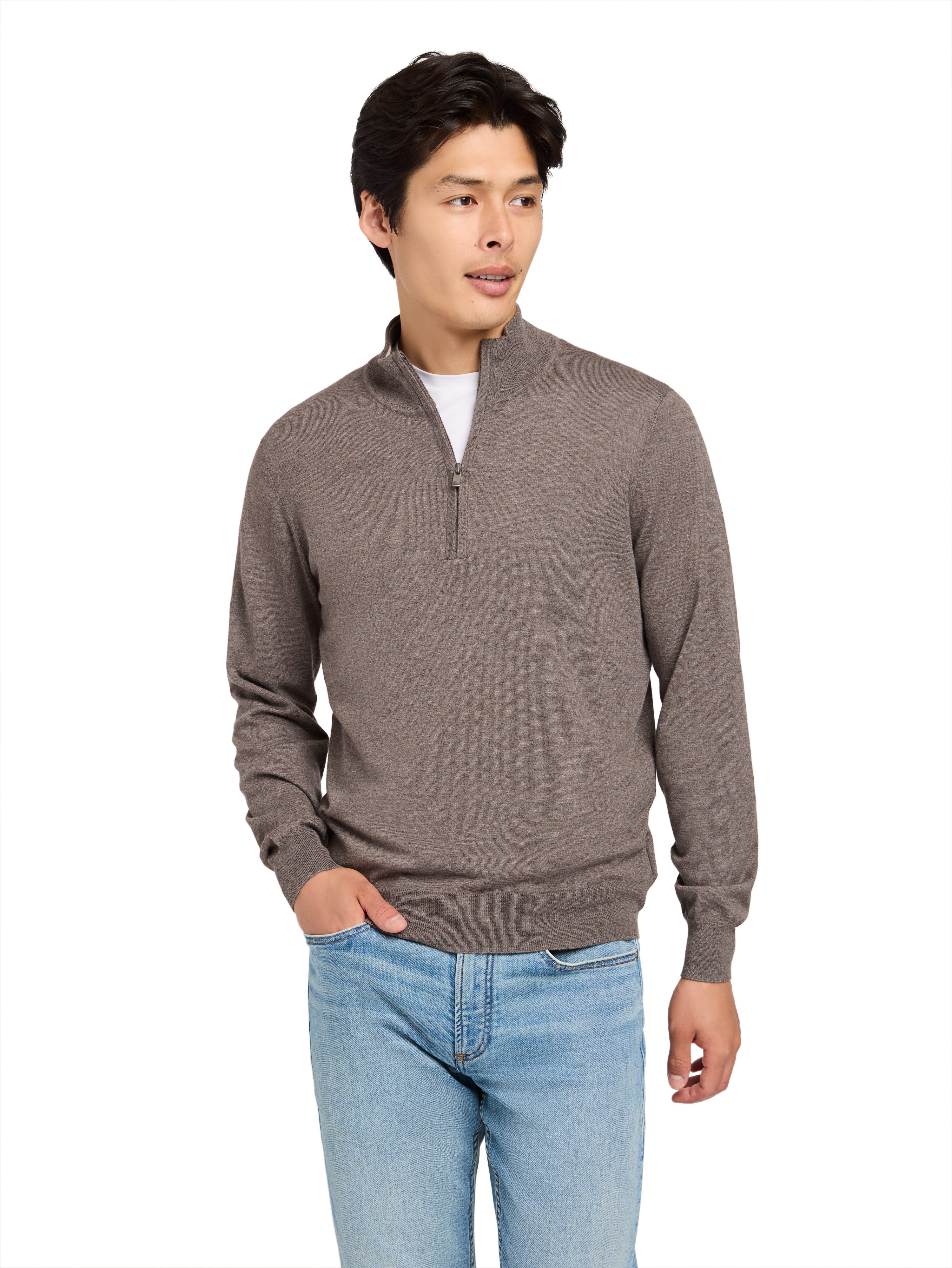 (取寄) ファリティ メンズ ムーブメント 1/4 ジップ セーター Faherty men Faherty Movement 1/4 Zip Sweater Walnut Creek Heather Movement™ Quarter Zip Sweater - Marine Navy Heather