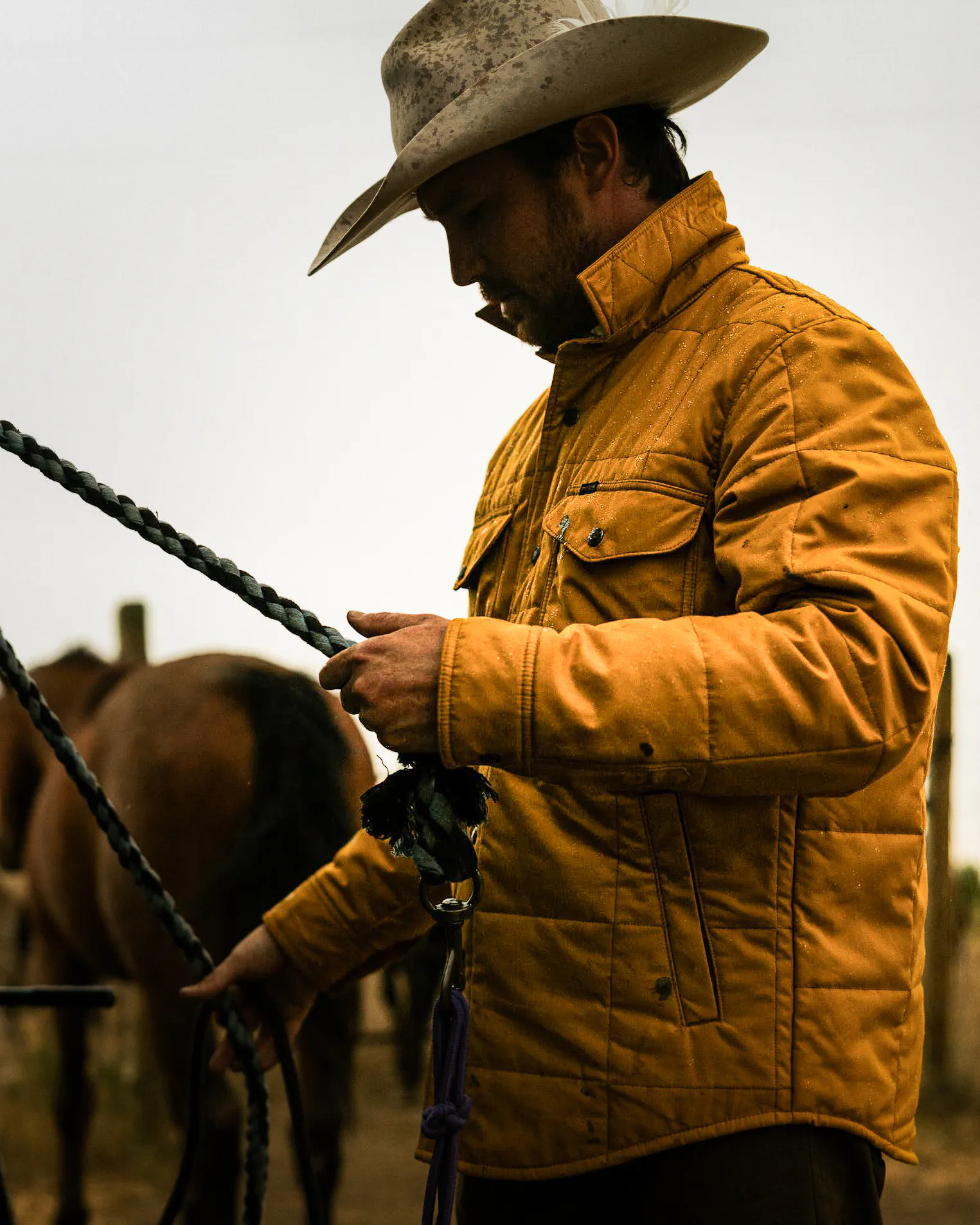 Filson Cover Cloth Quilted Jac Shirt - Yellow/Ochre | Shirt Filson Cover Cloth Quilted Jac Shirt - Yellow/Ochre | Shirt