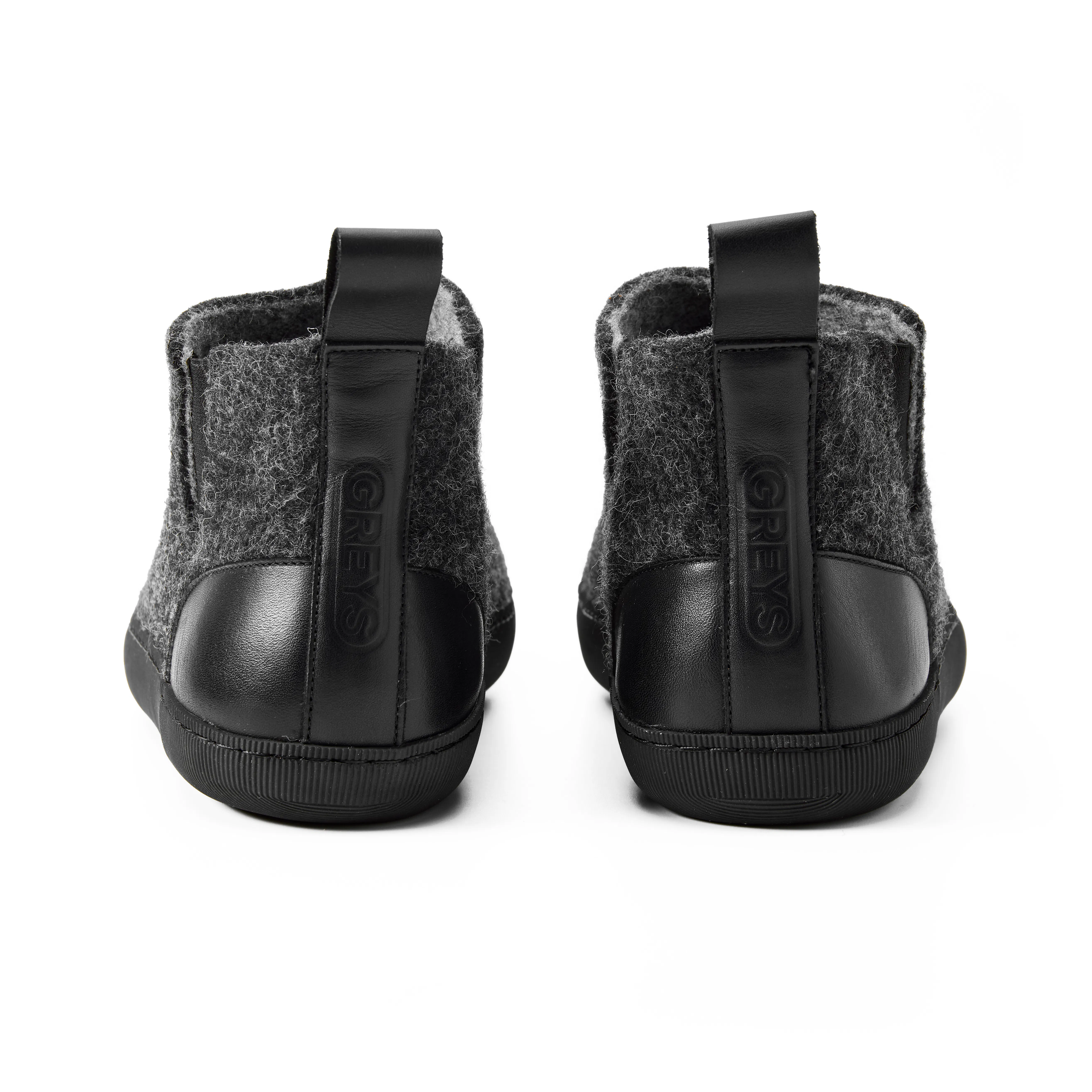 Greys Wool Outdoor Slipper Boot - Charcoal/Black | Slippers 