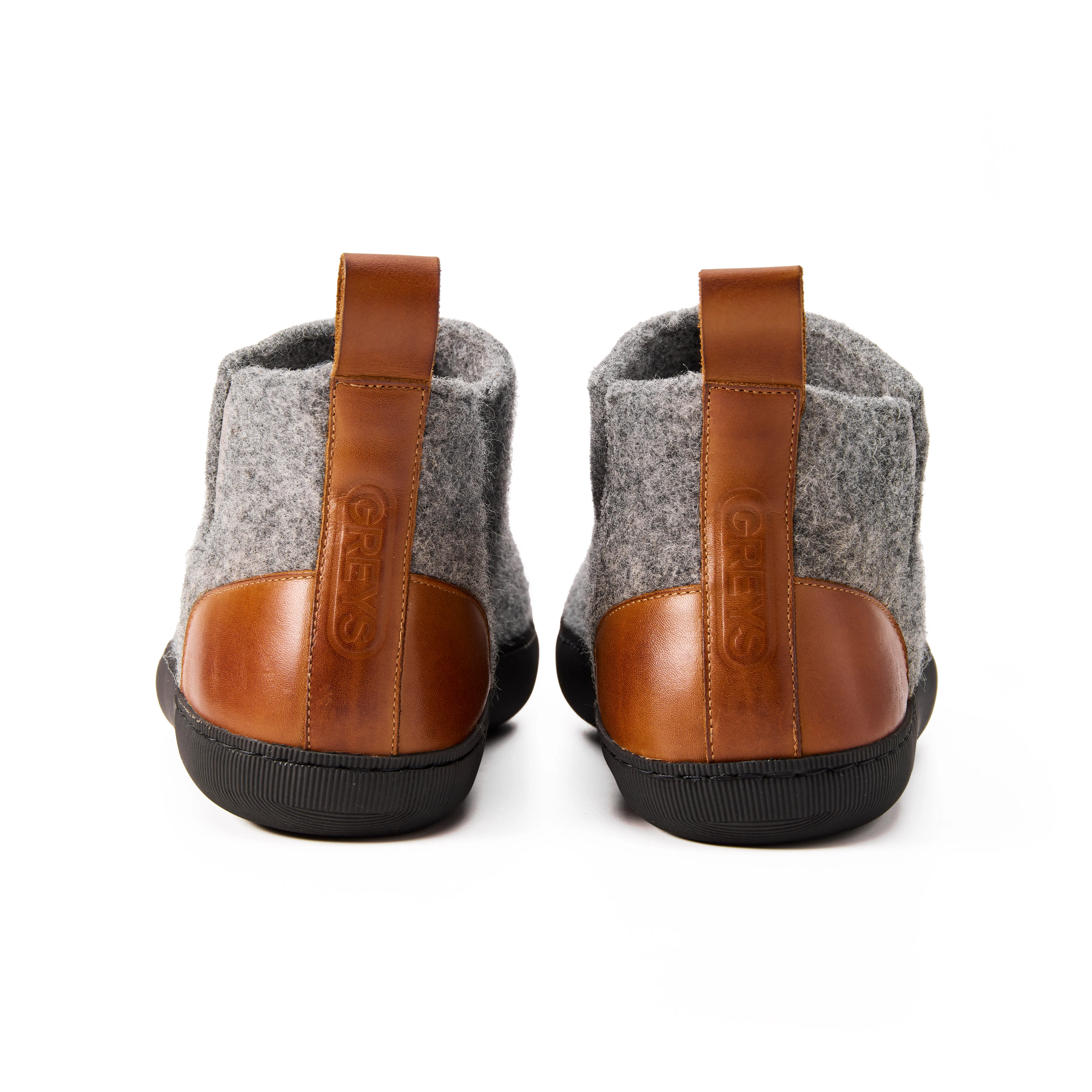 Greys Wool Outdoor Slipper Boot - Grey/Black | Slippers  display picture 1
