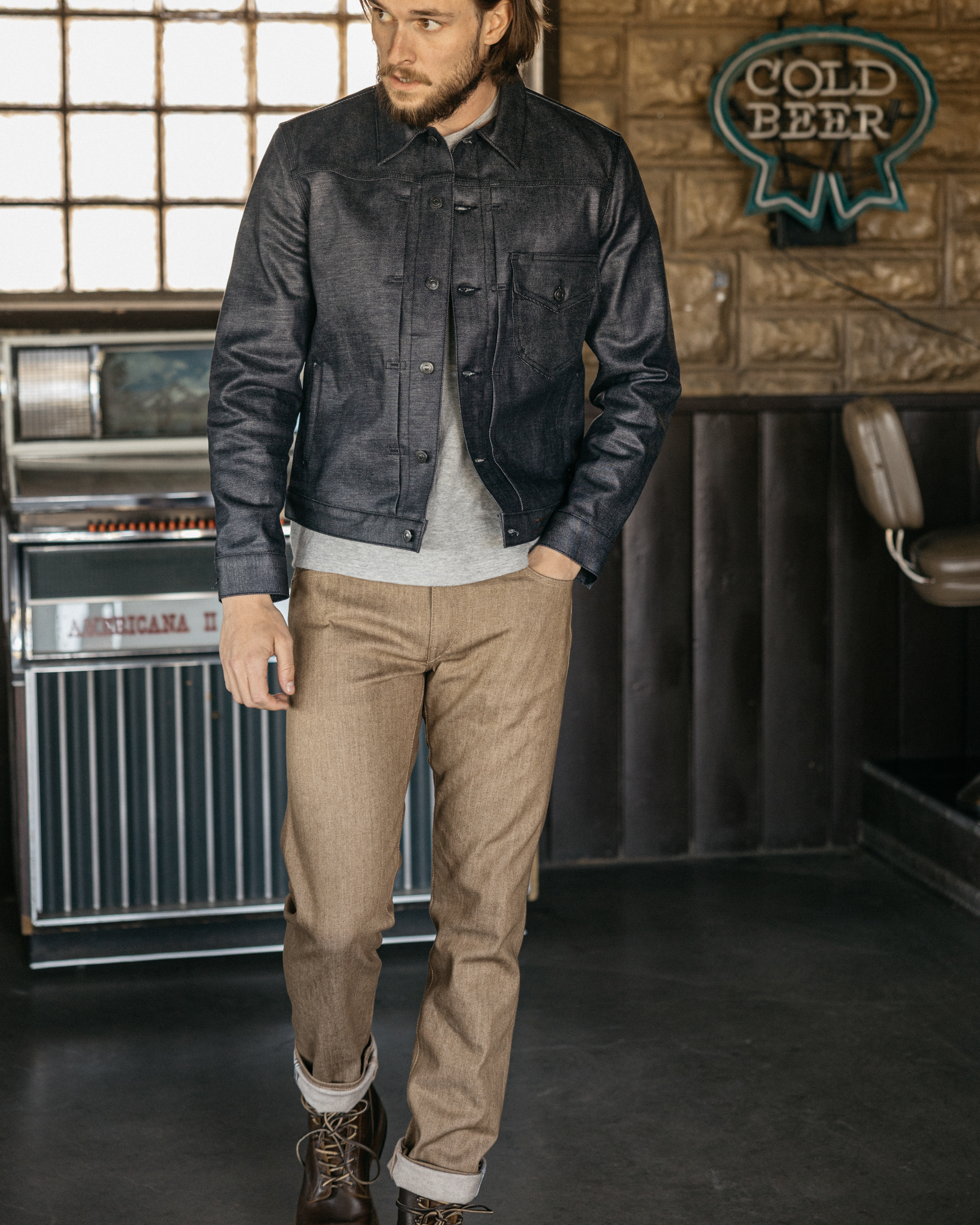 ★OY★WIDE STITCH VOLUME JEANS - BROWN★正規品/韓国直送料込 ☆OY☆WIDE STITCH VOLUME JEANS - BROWN☆正規品/韓国直送料込