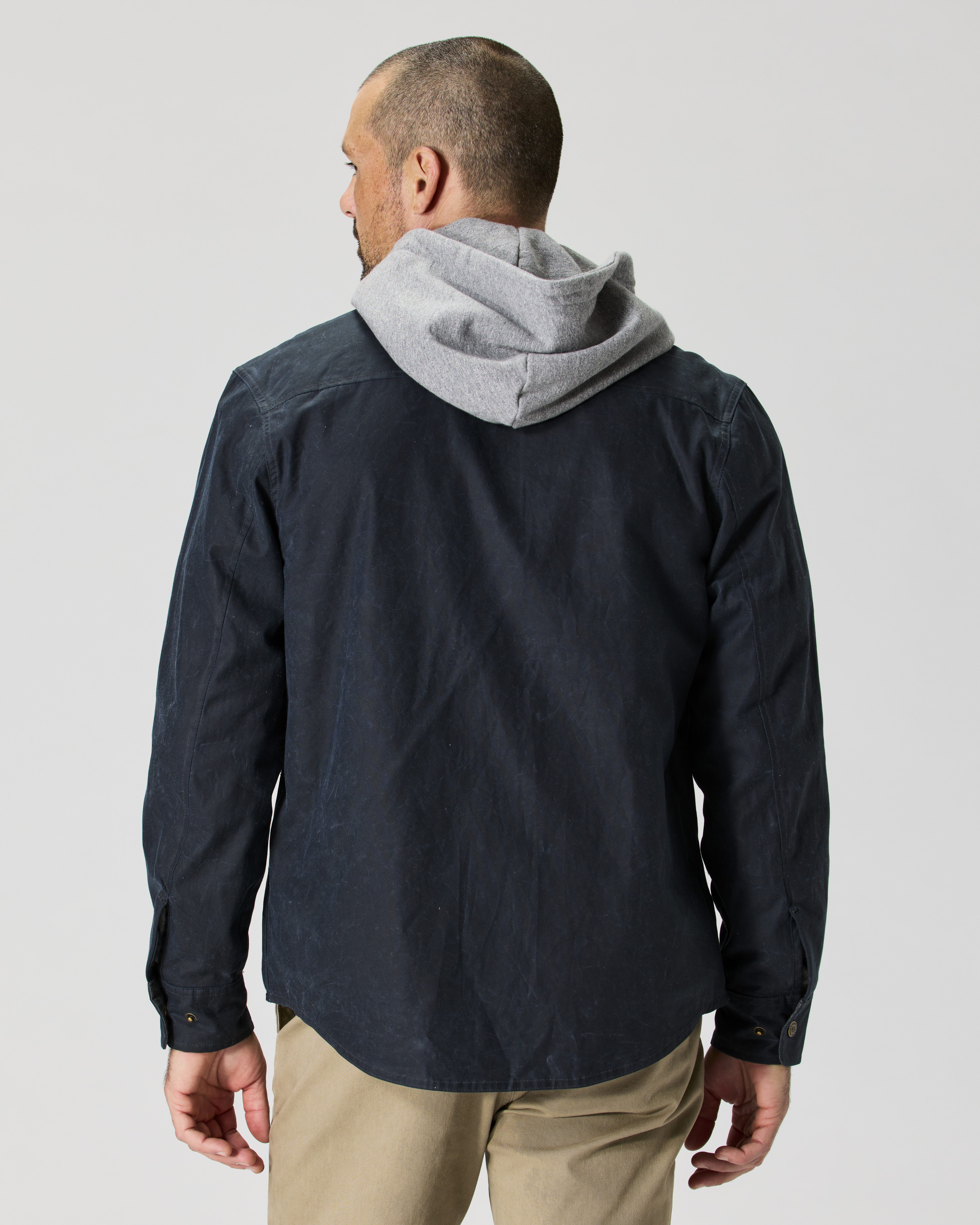 美品　 Traveler waxy taffeta navy XL Flint and Tinder The Bighorn Waxed Shirt Jacket - Navy