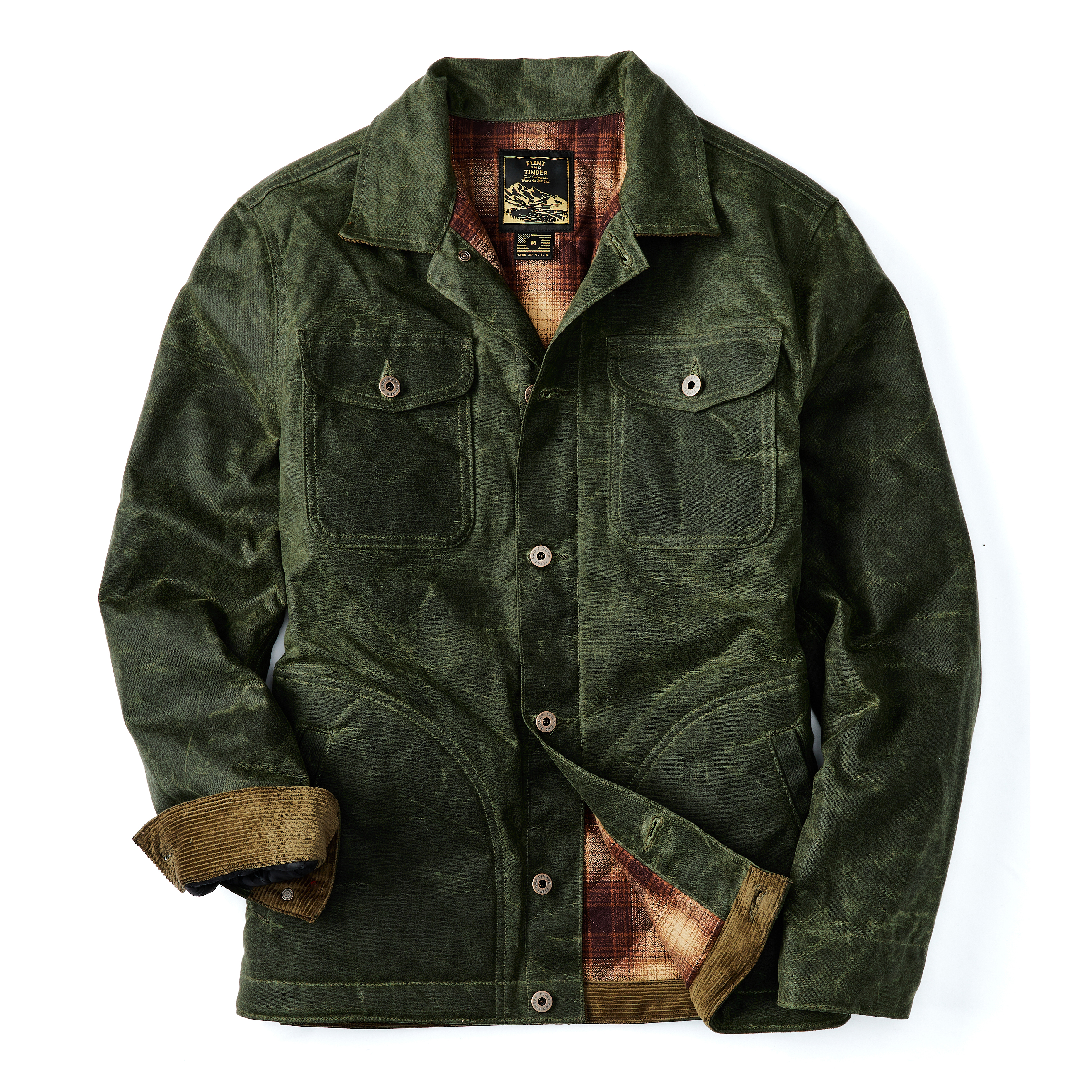 Flint and Tinder Flannel-Lined Quilted Waxed Rancher Jacket