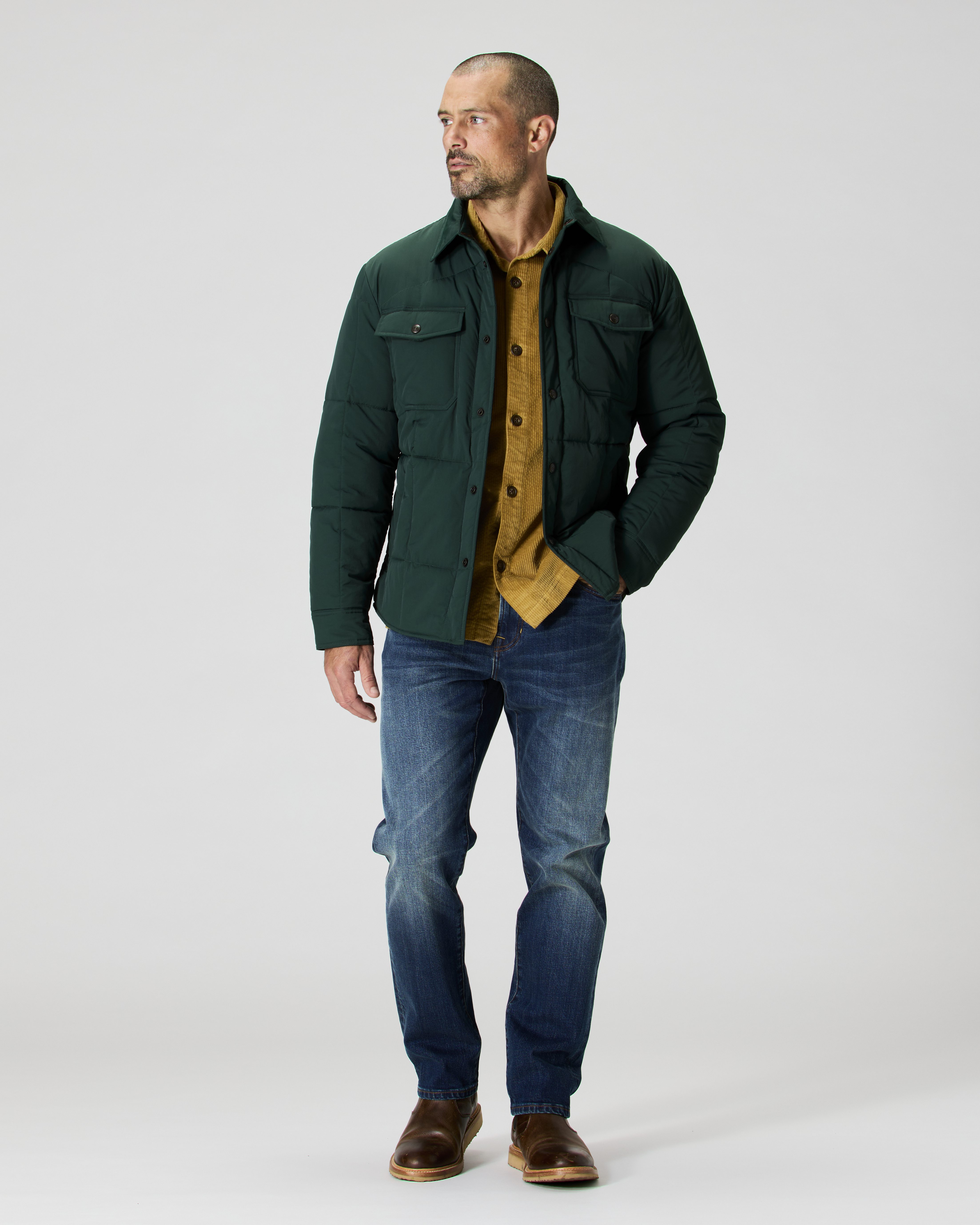 [送料込] Unisex Daily Quilted Jacket (3color) Flint and Tinder The Jackson Quilted Jacket - Dark Navy