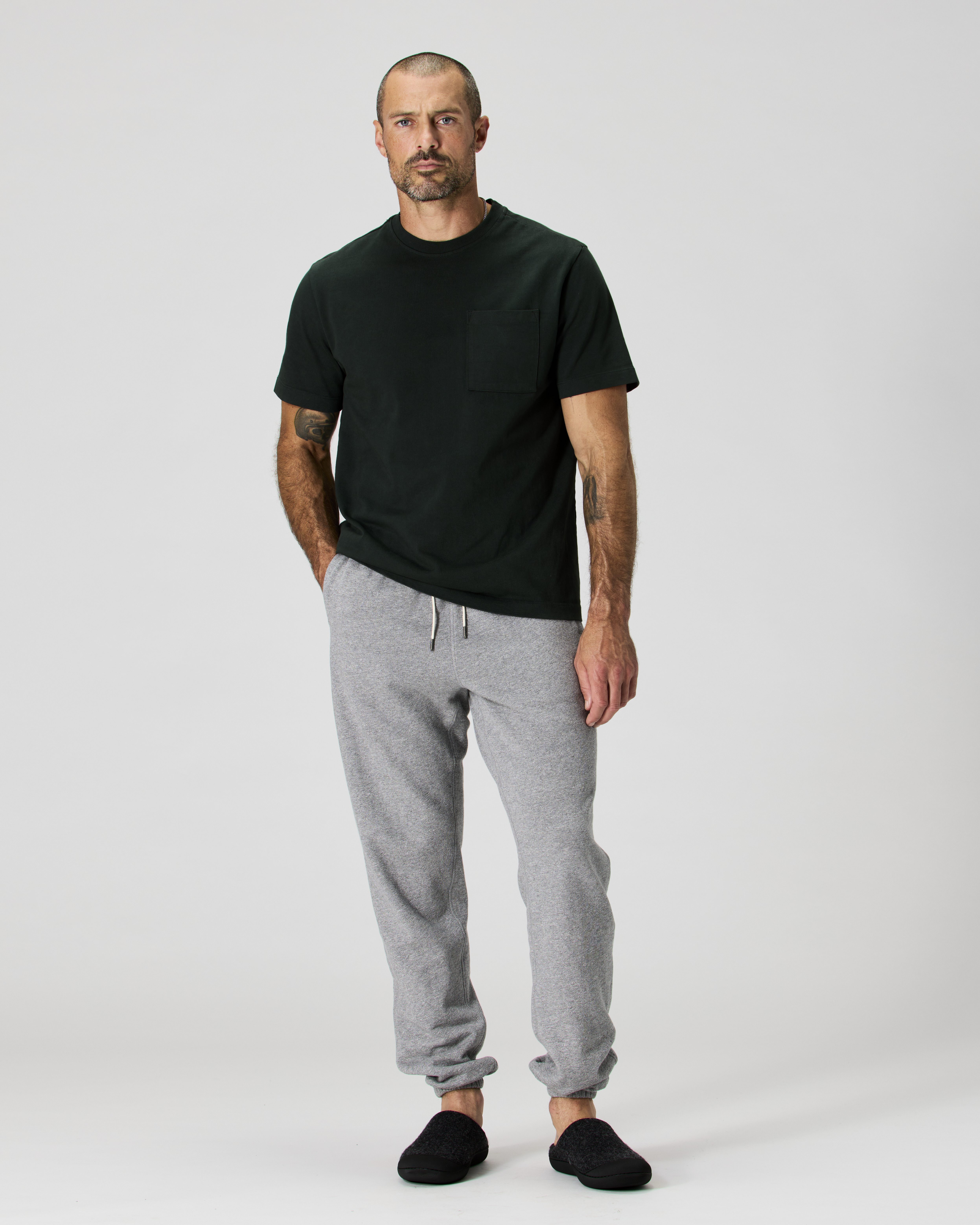 Flint and Tinder Midweight Terry Sweatpant - Heather Grey