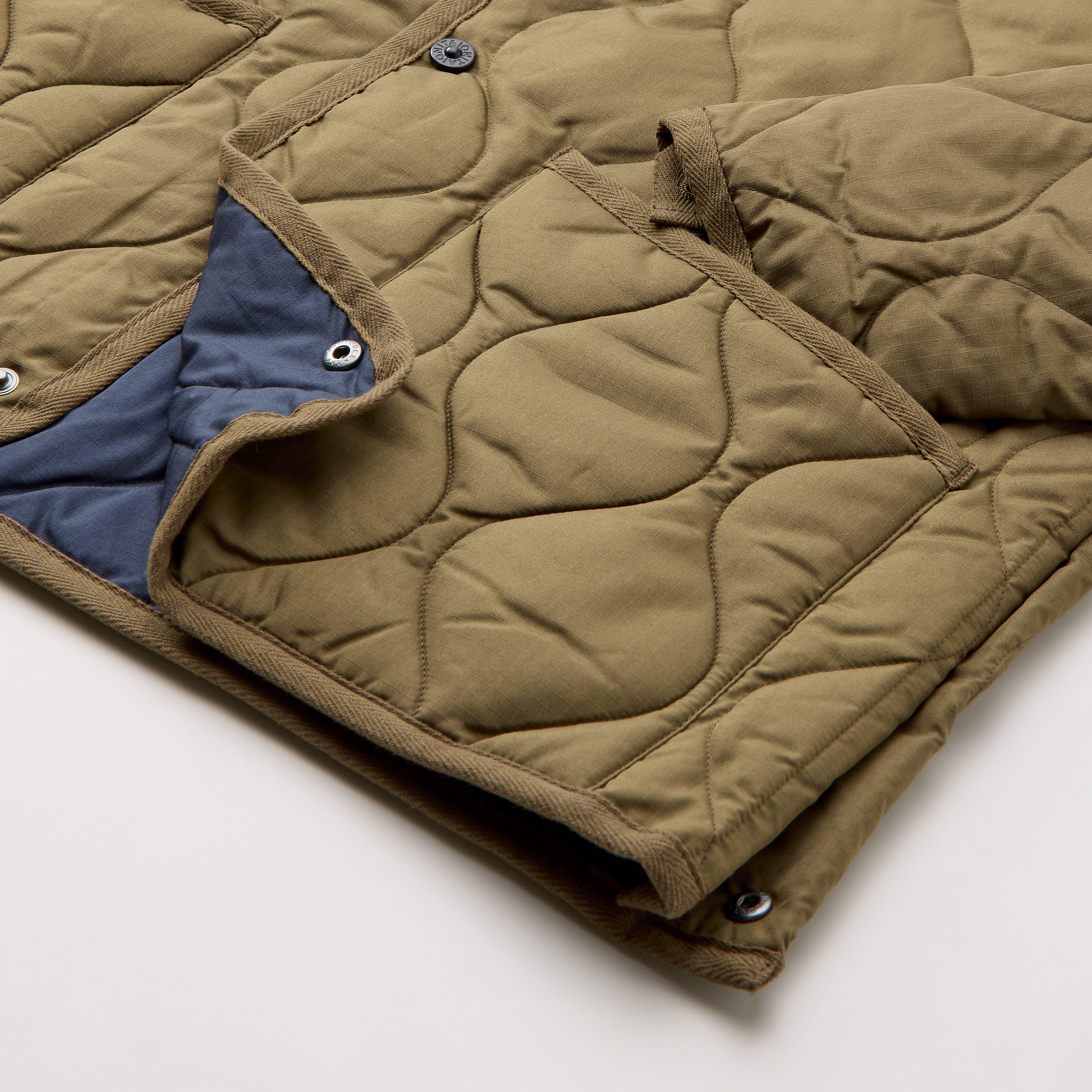 TAION Military Crew Down Insulated Jacket - Light Brown