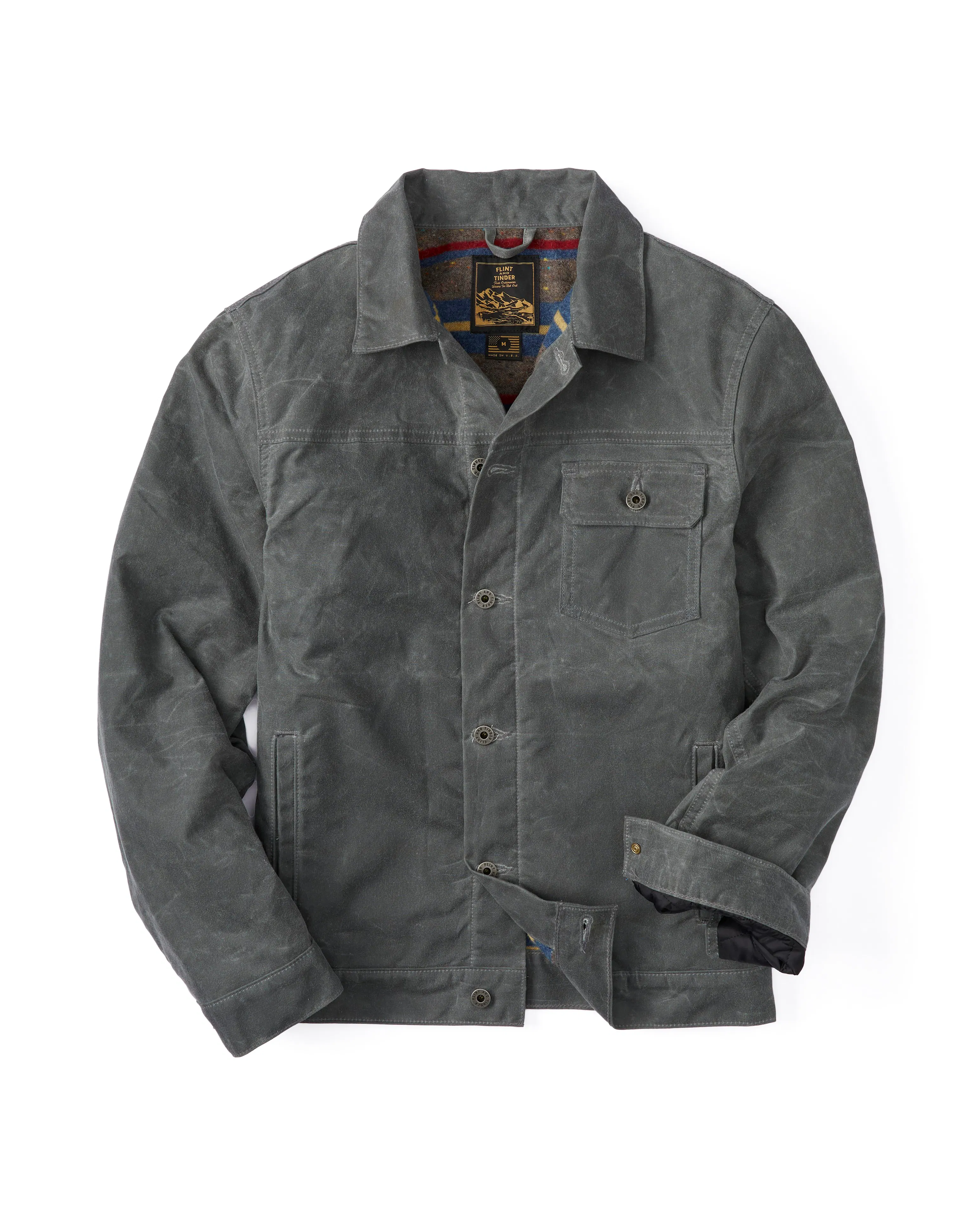 Flint and Tinder Wool Lined Waxed Trucker