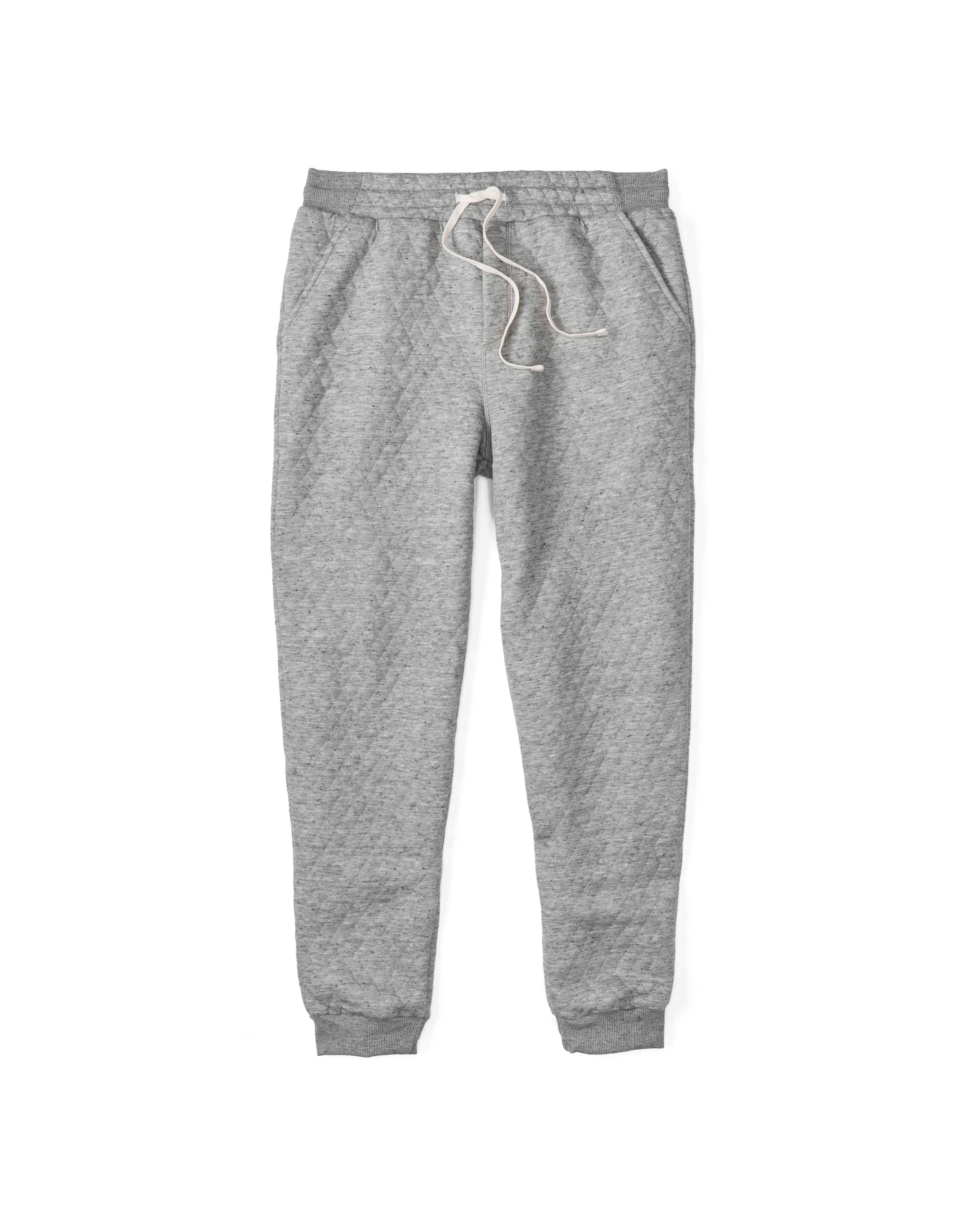 Marine Layer Corbet Quilted Jogger Grey Heather Active Pants