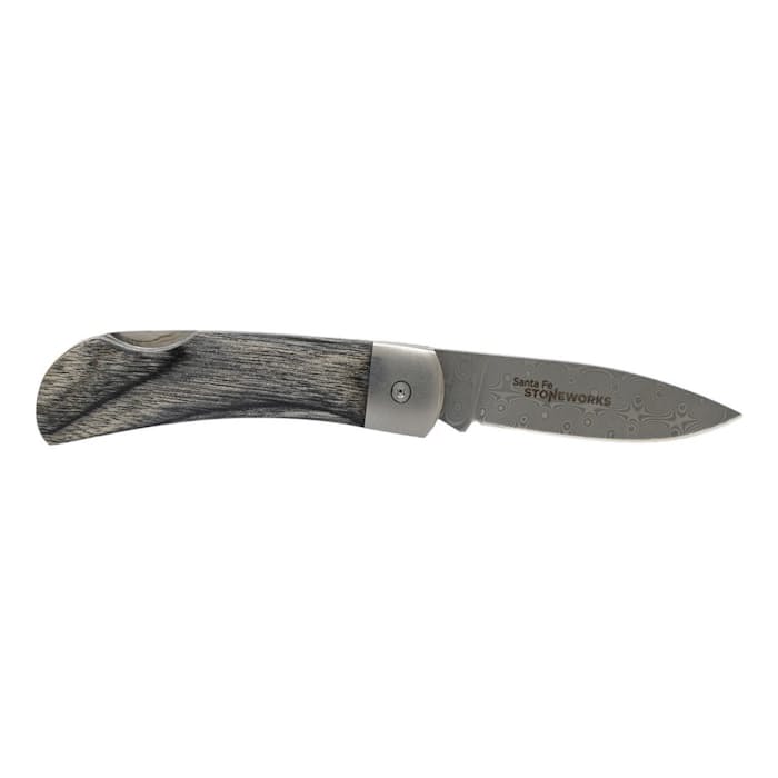 Image of Dinosaur Bone + Amber Damascus Knife