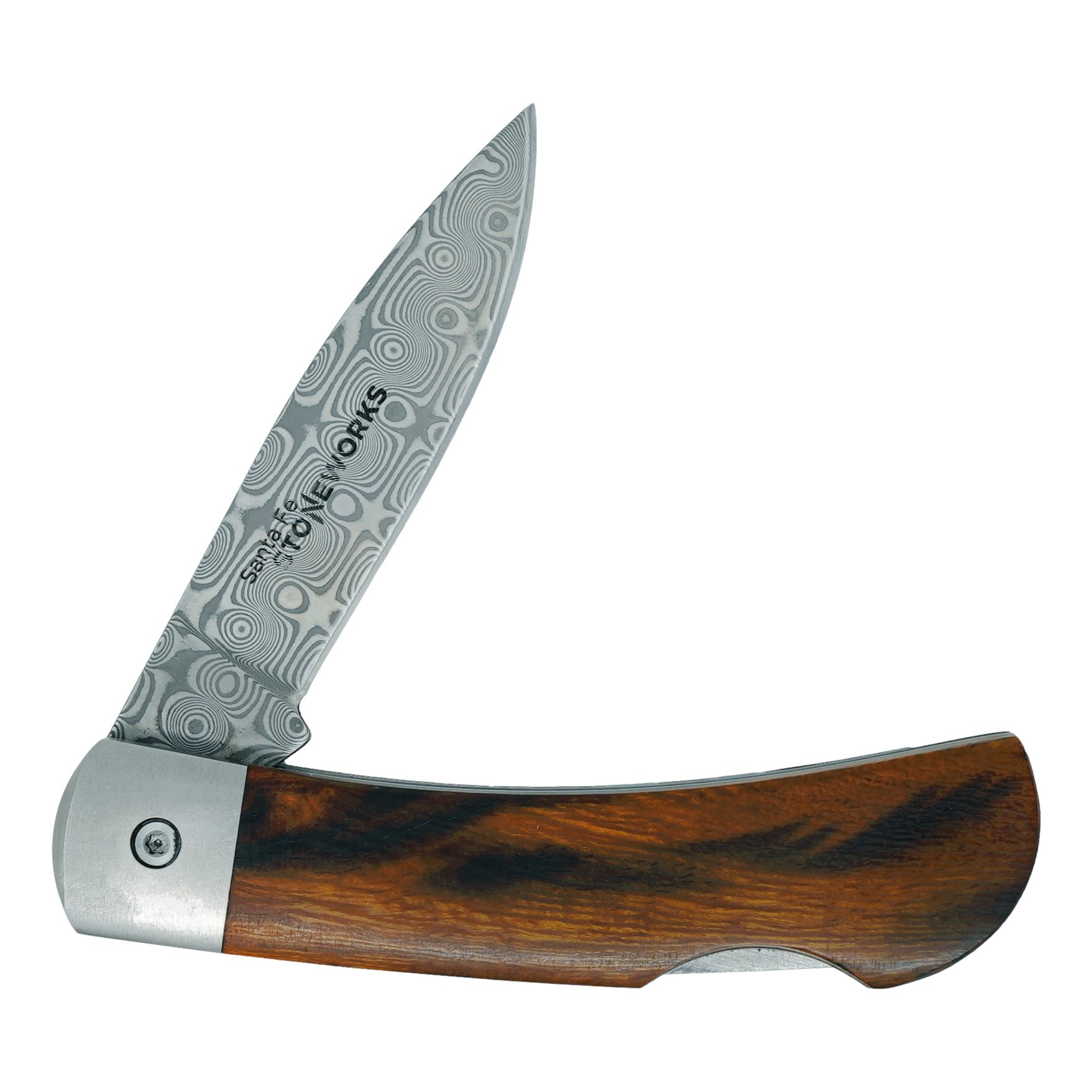 Santa Fe Stoneworks Ironwood + Turquoise Damascus Knife