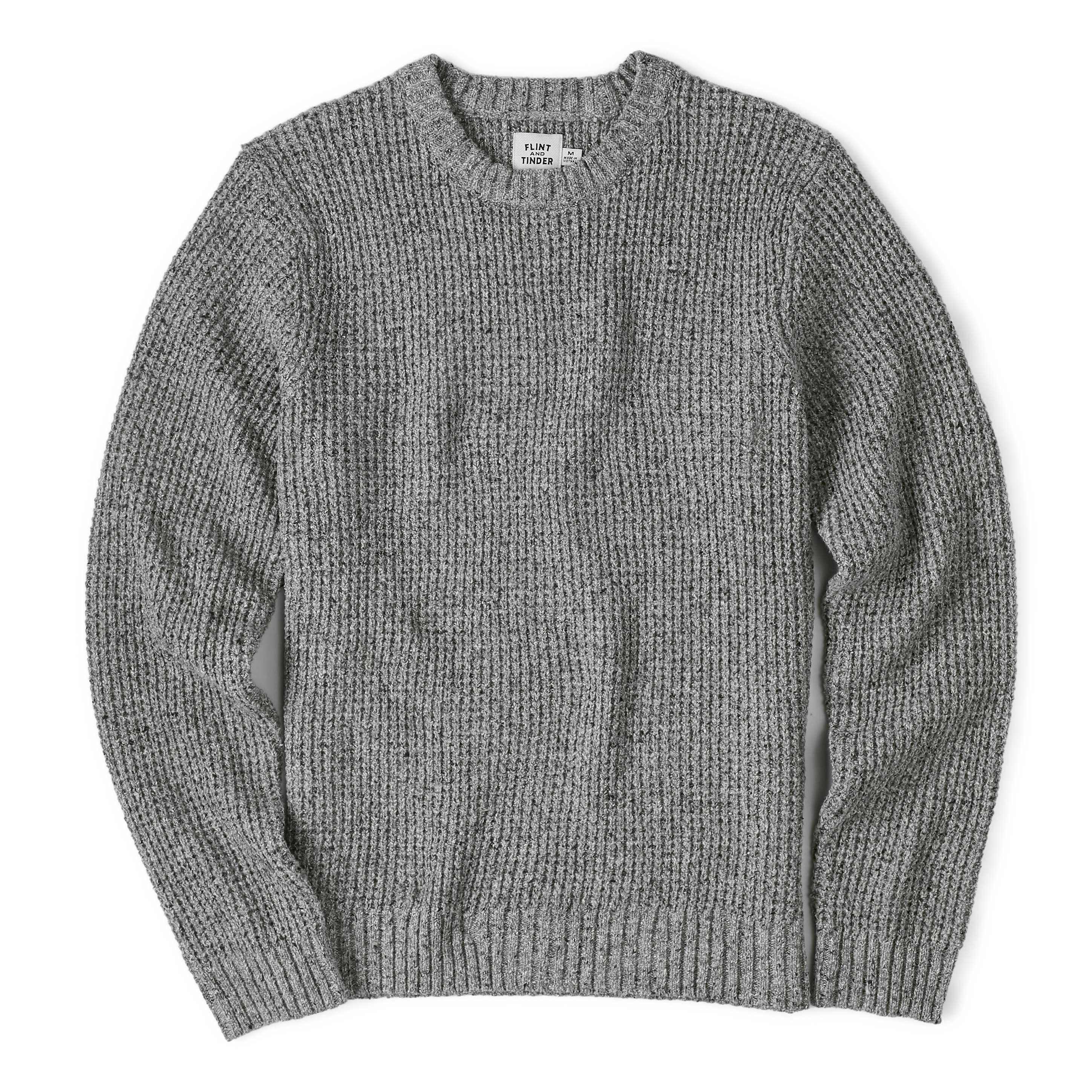 【COOR】Cotton Crochet Crewneck Sweater Charcoal Gray Free Easy Caron Adult Crew Neck Pullover Crochet Pattern