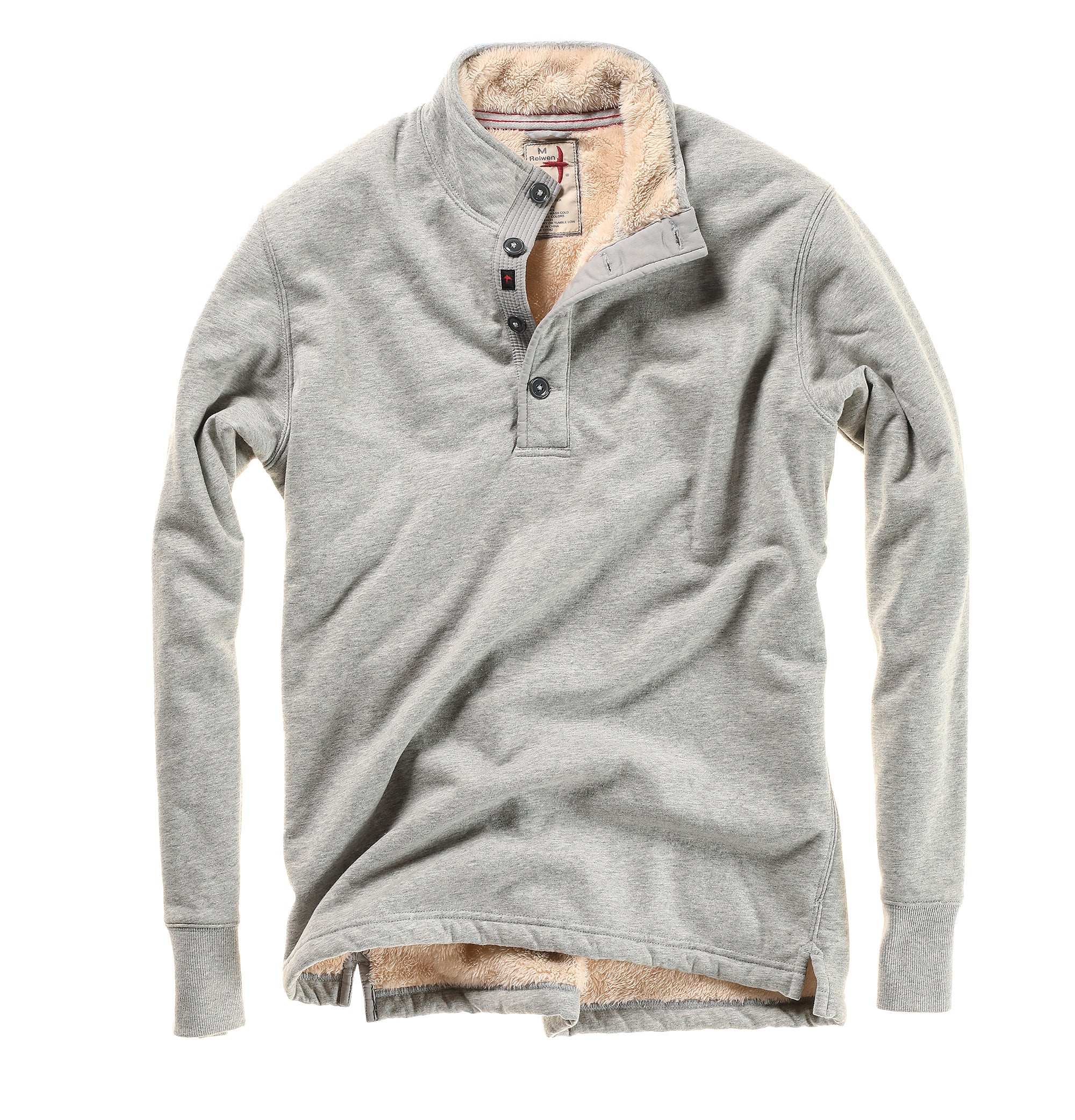Relwen Superfleece Mock - Light Grey Heather | Quarter-Zip