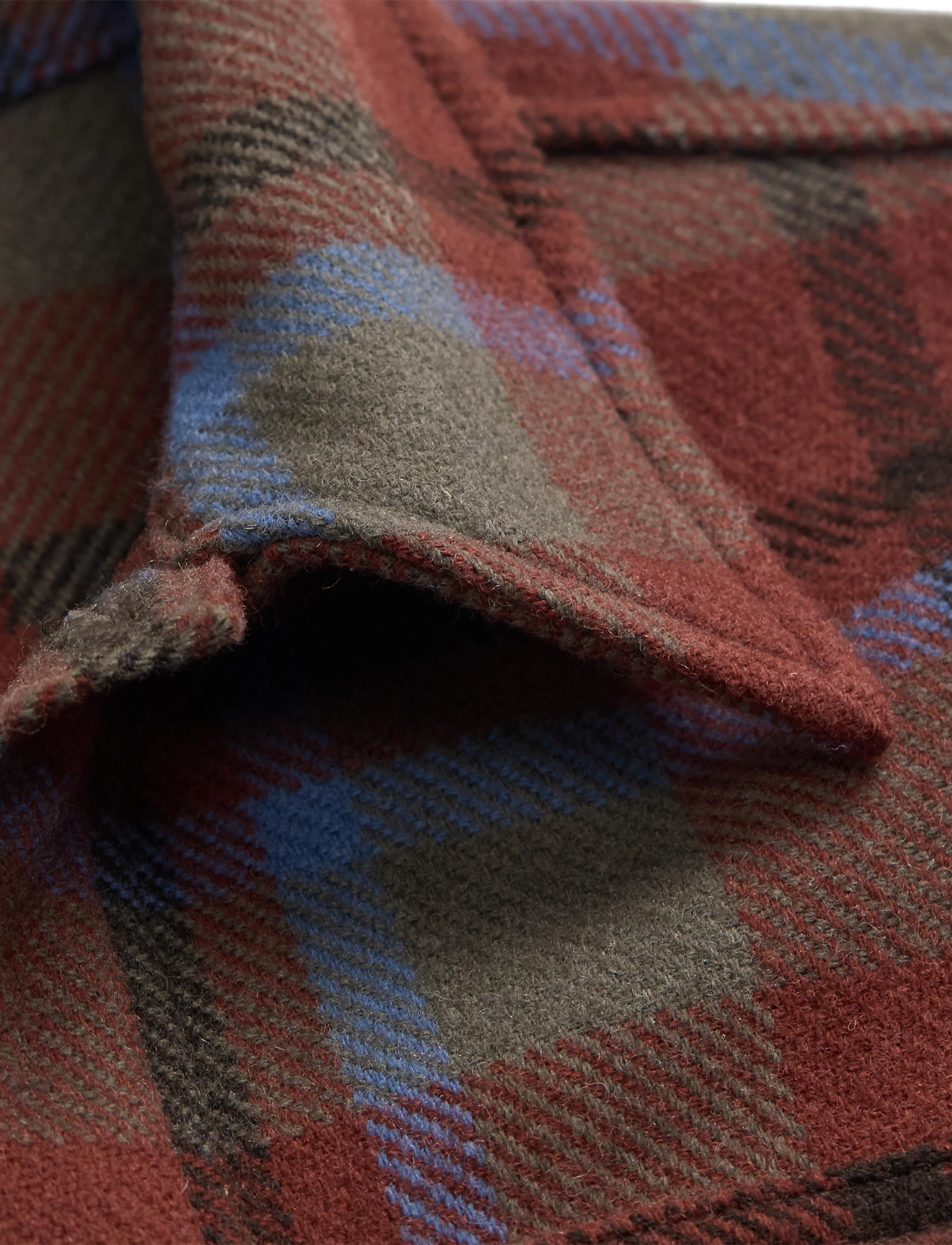 RRL Ace Cruiser Shirt Jacket - Maroon Plaid | Shirt Jackets
