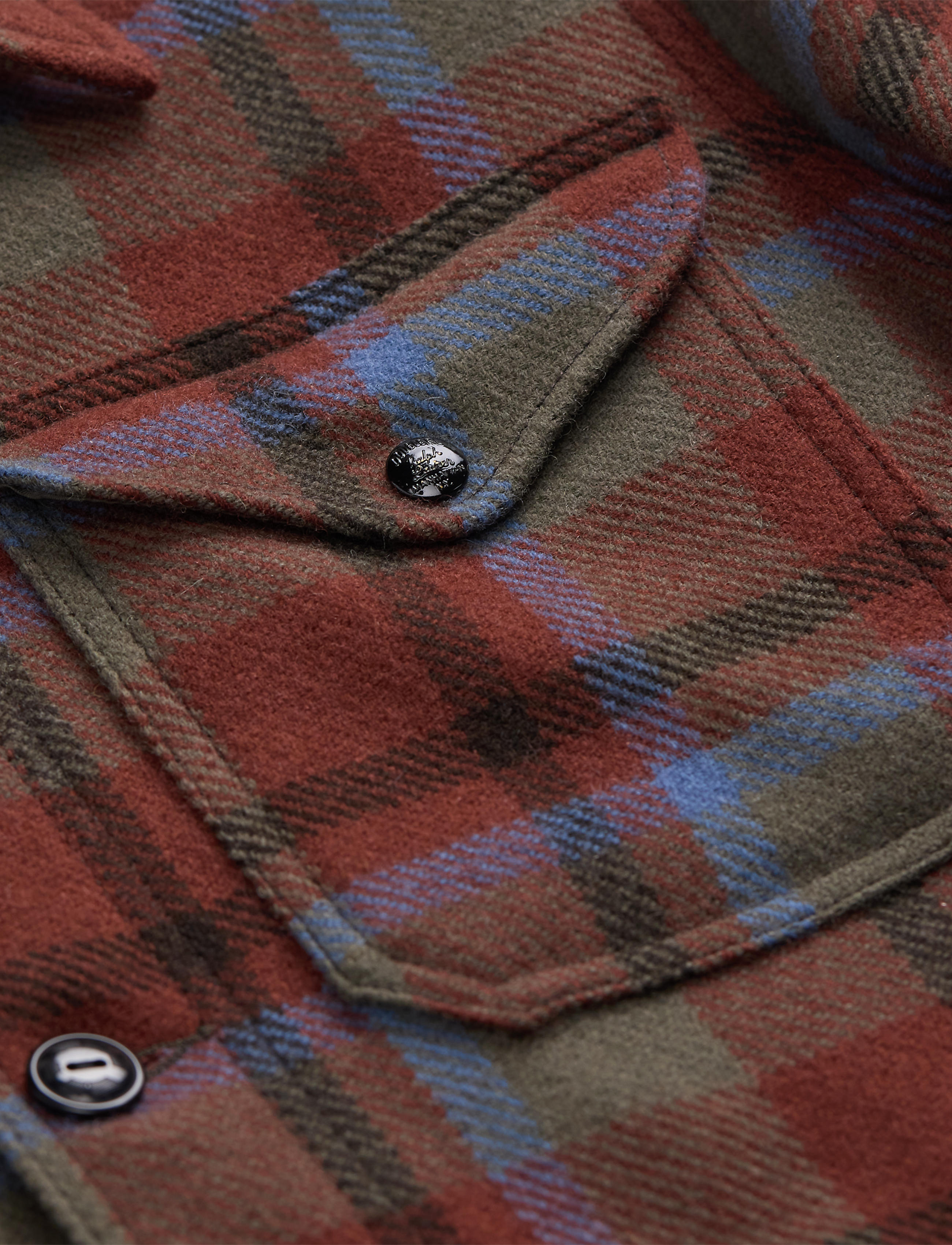 RRL Ace Cruiser Shirt Jacket - Maroon Plaid | Shirt Jackets