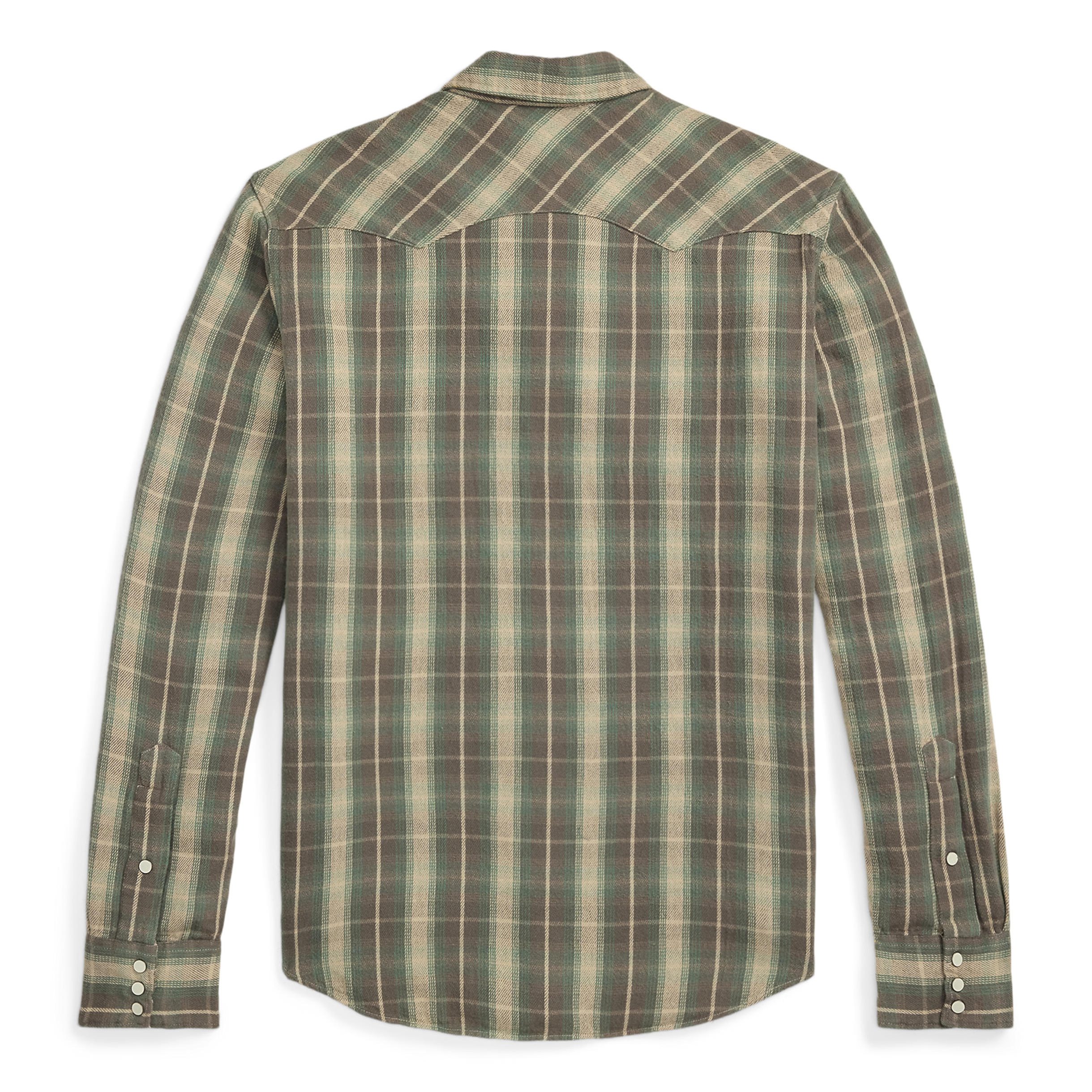 RRL Allen Plaid Western Shirt - Green/Gray | Quilted Jackets