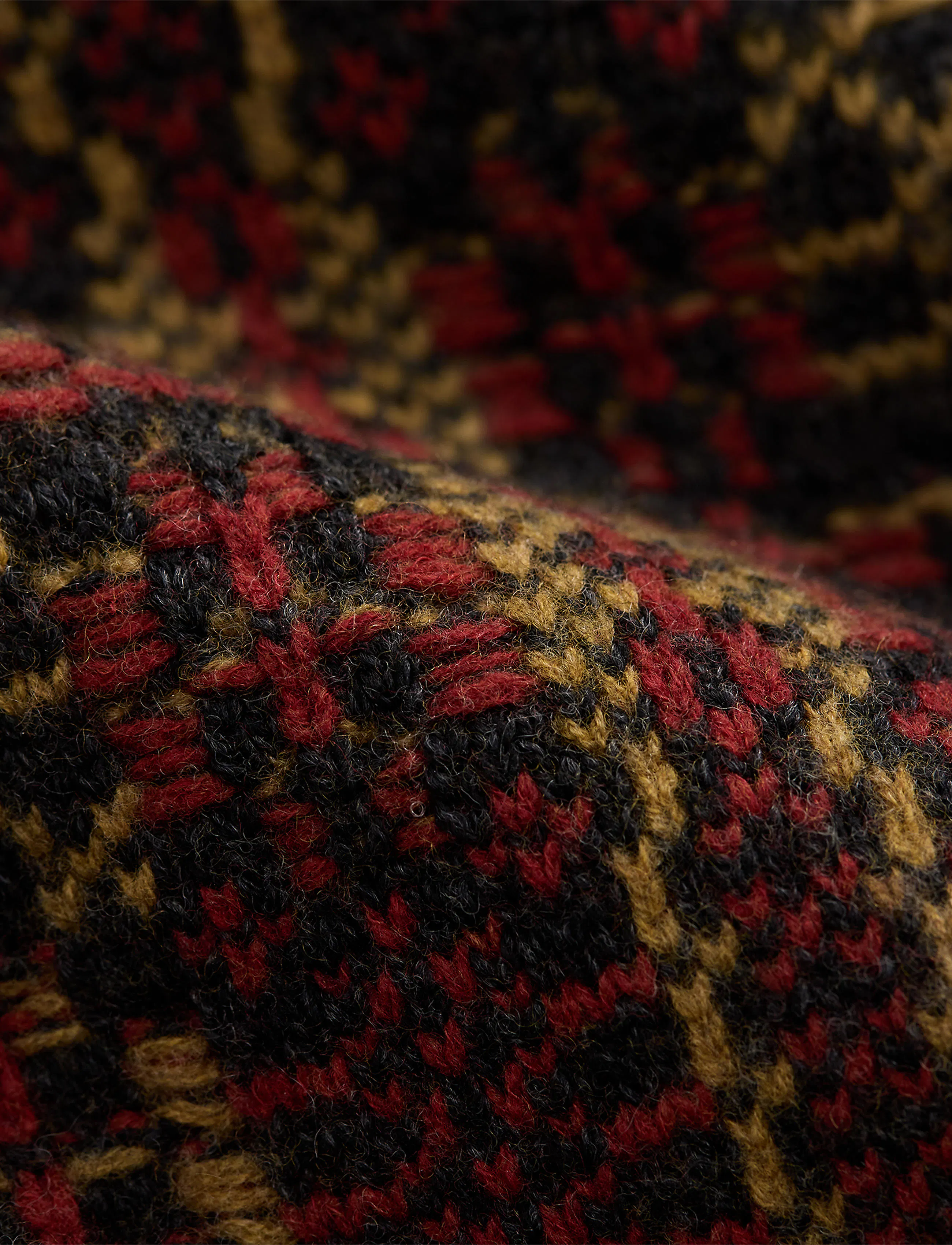RRL Full Zip Shawl Cardigan Knit Sweater - Red Multi | Cardigan