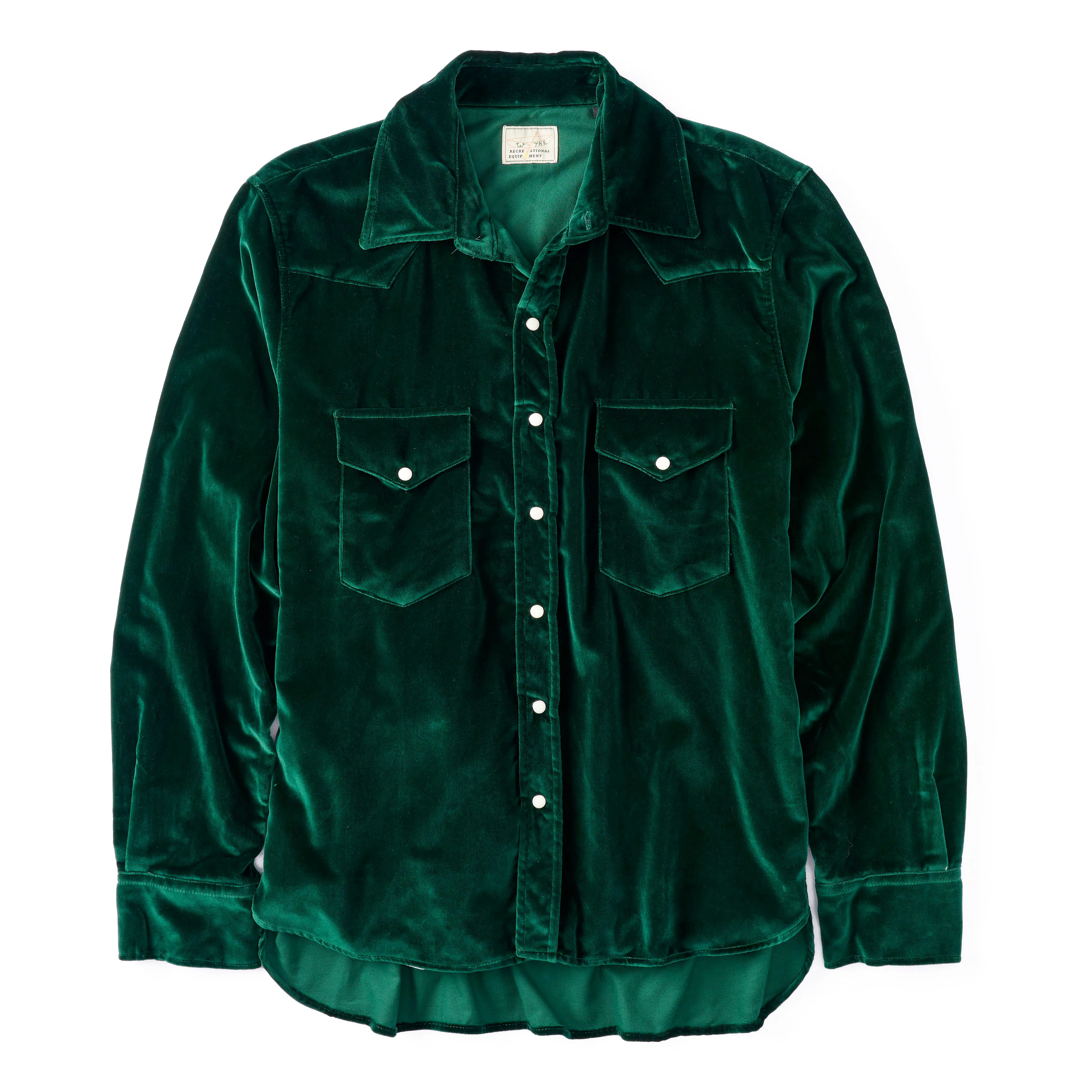 Wythe New York Velvet Pearlsnap Shirt - Pine Green | Long Sleeve Shirts | Huckberry Wythe New York Velvet Pearlsnap Shirt - Pine Green | Long Sleeve Shirts | Huckberry