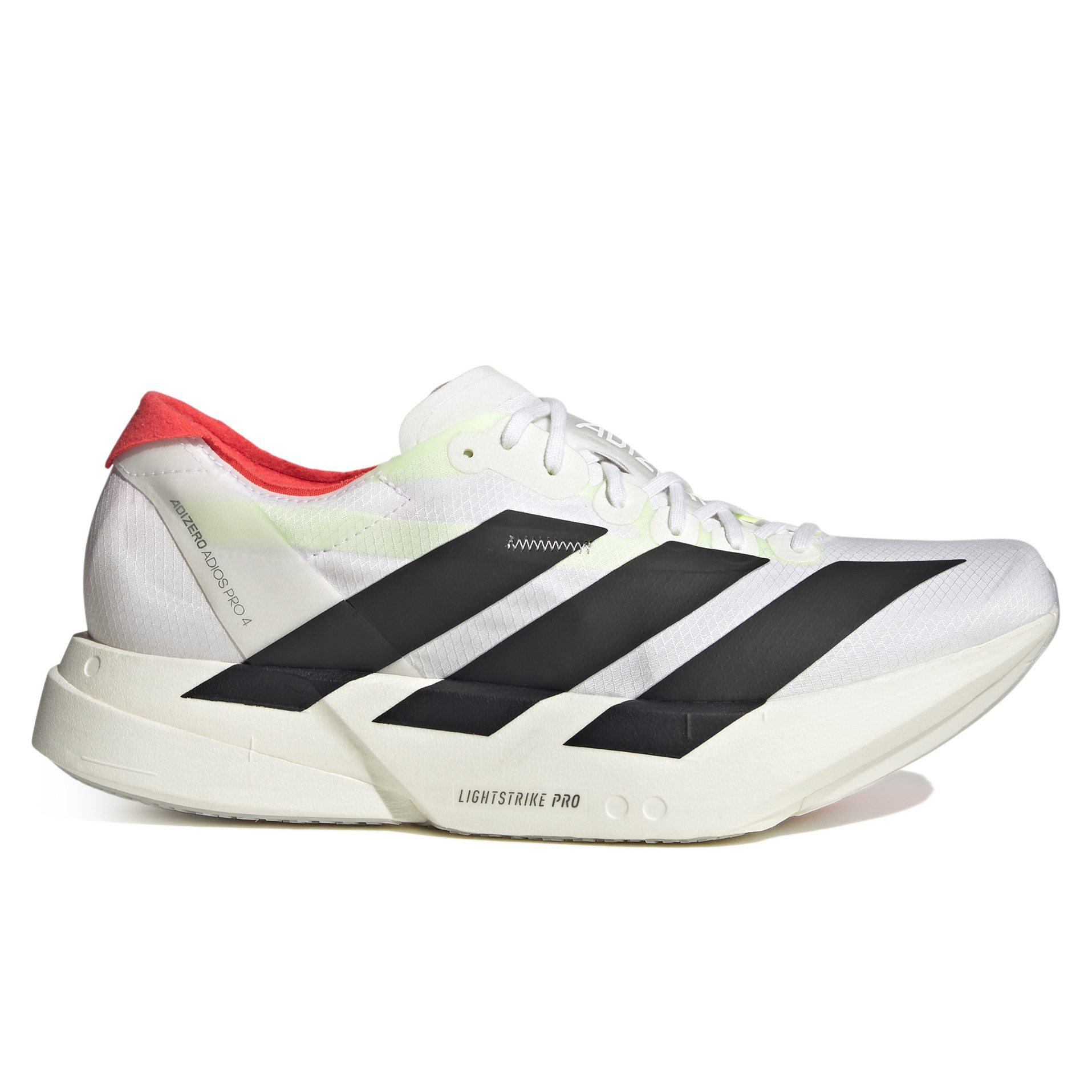 adidas Adizero Adios Pro 4 Racing Shoe - White/Black | Performance
