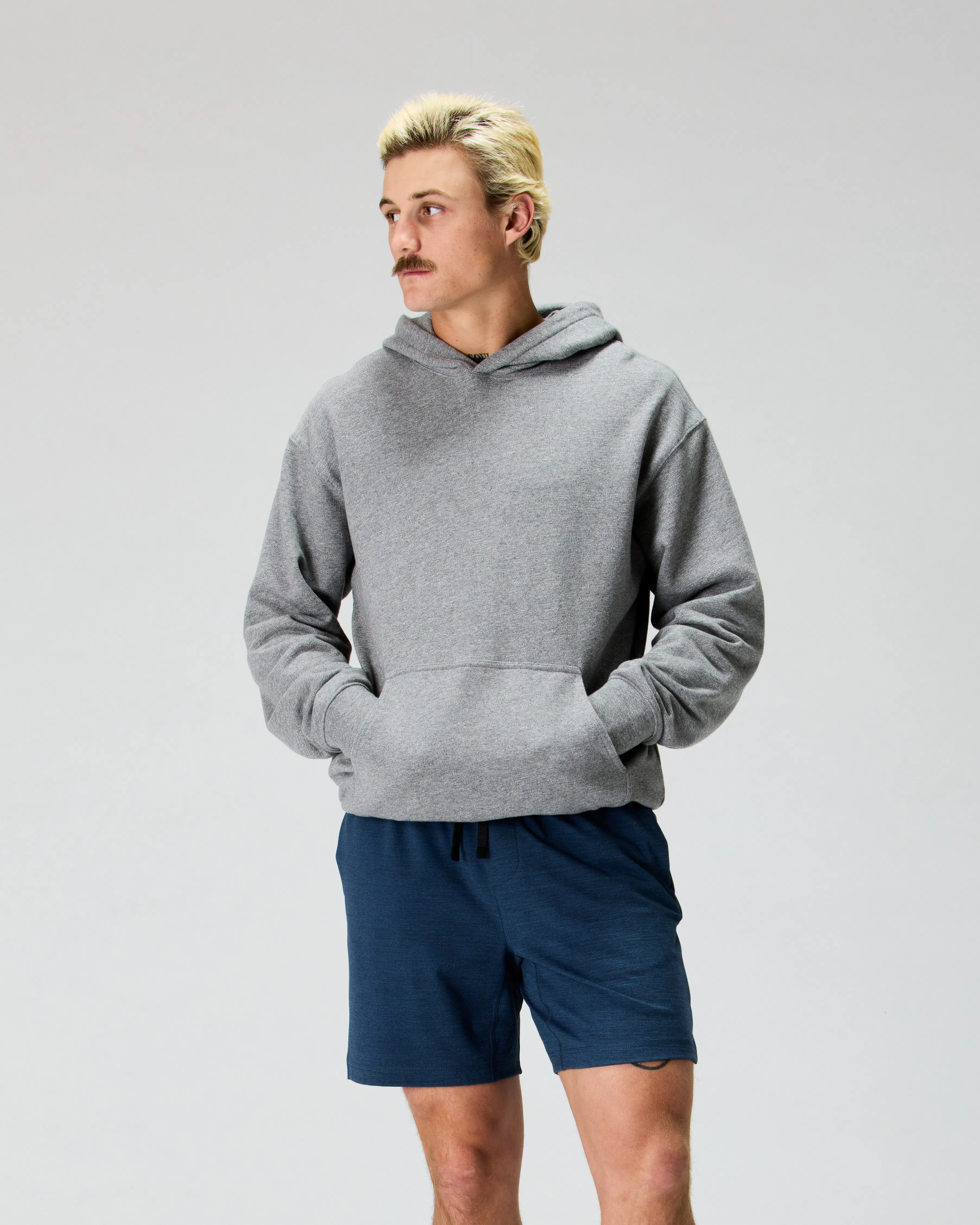 Flint and Tinder Midweight Terry Pullover Hoodie - Heather Grey