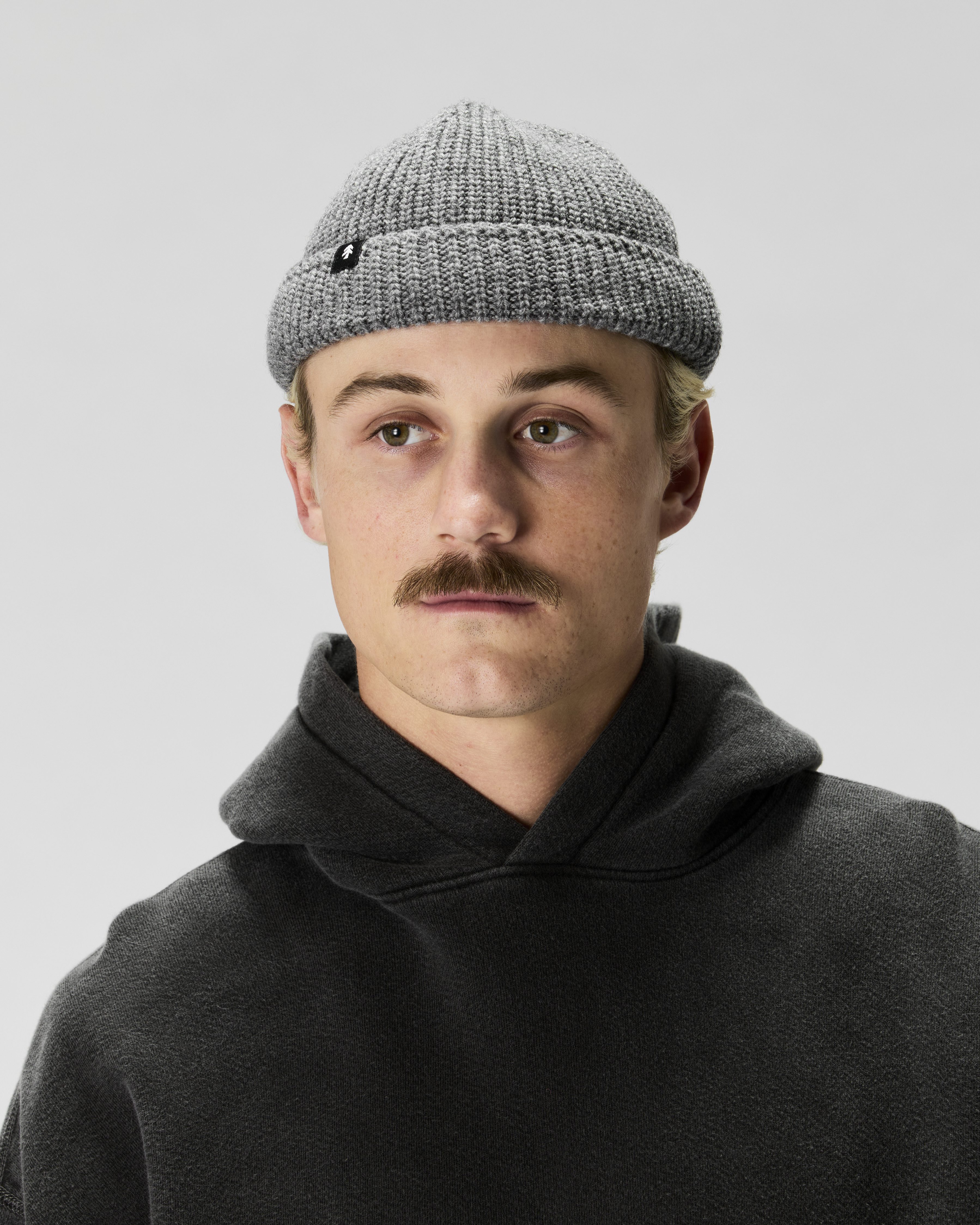 Huckberry Short Roll Beanie Light Grey Beanies Huckberry