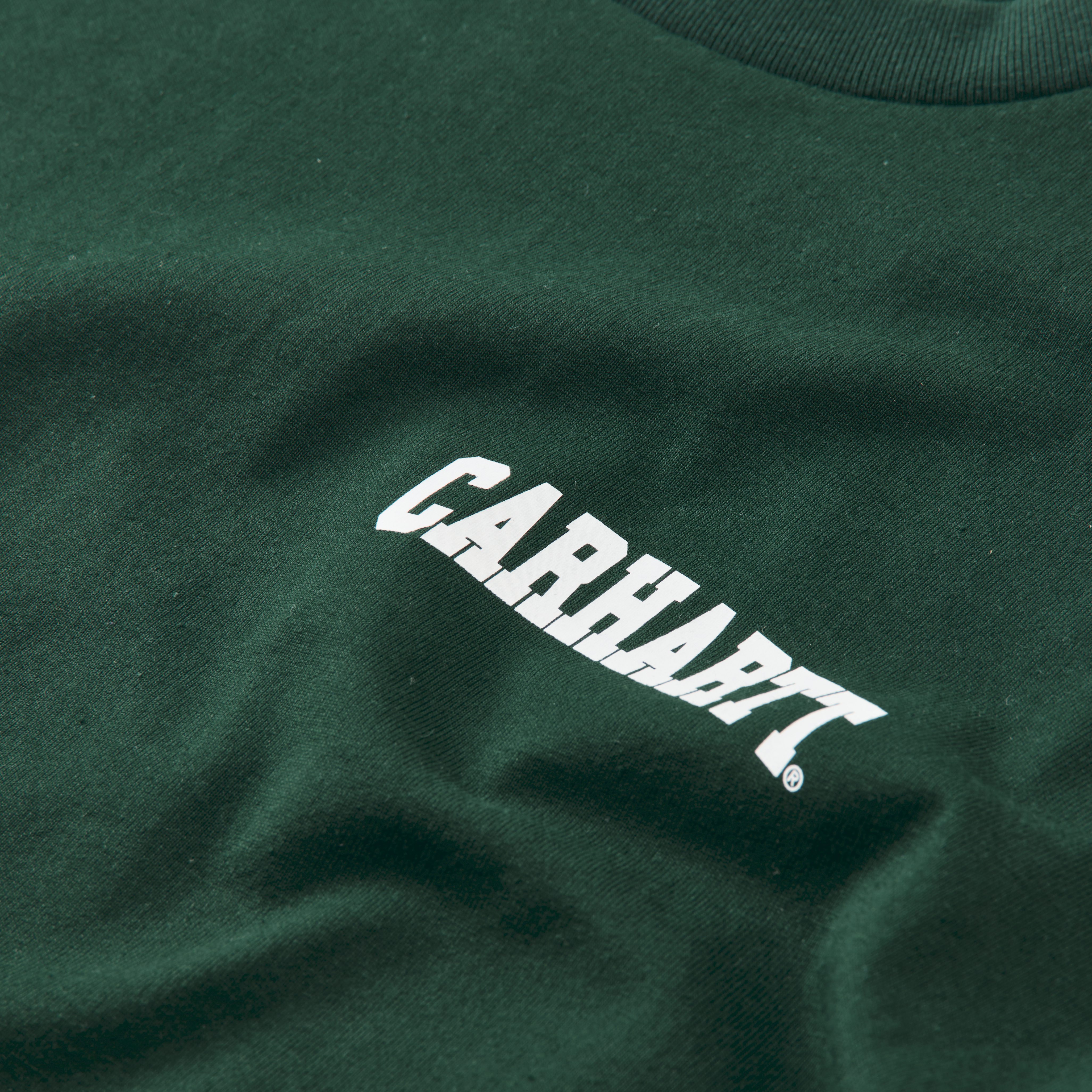 Carhartt WIP University Script T-Shirt - Conifer/White | T