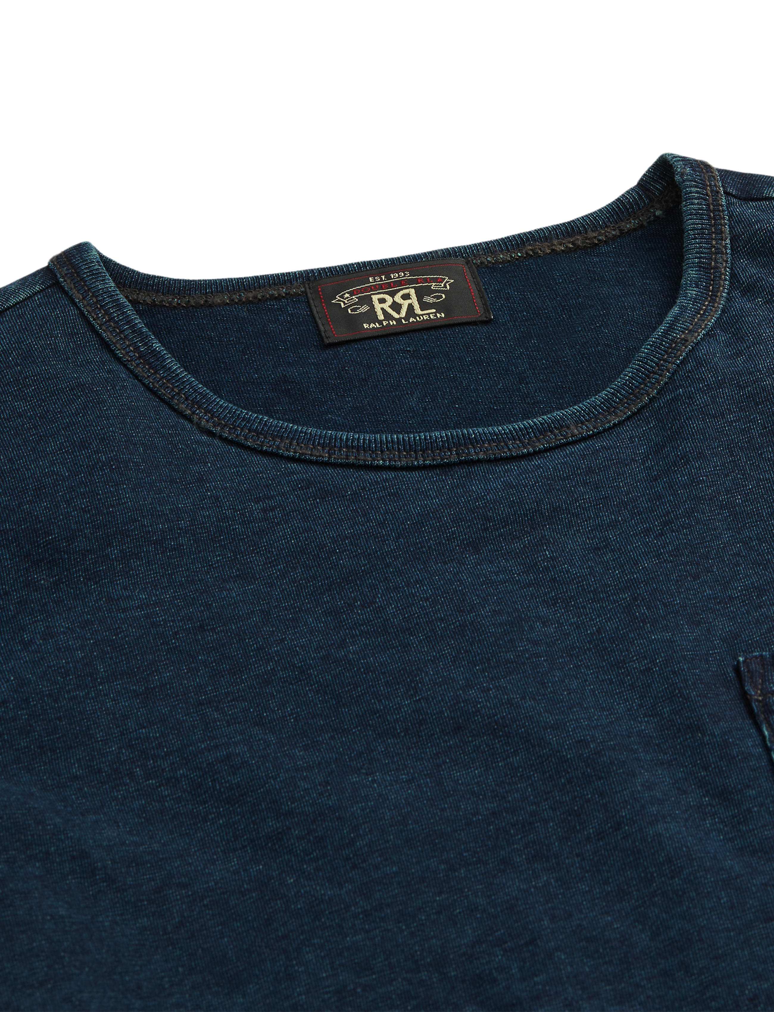 RRL Women's Women's Short Sleeve Indigo Pocket Tee - Dark