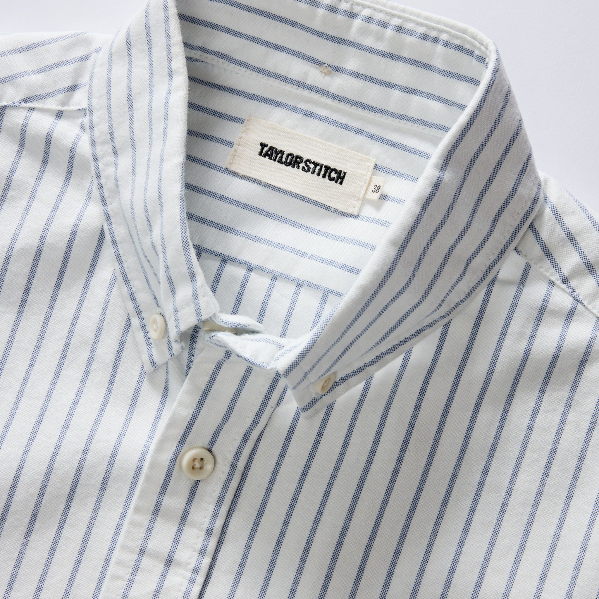 Taylor Stitch The Jack Everyday Oxford Shirt - White Stripe