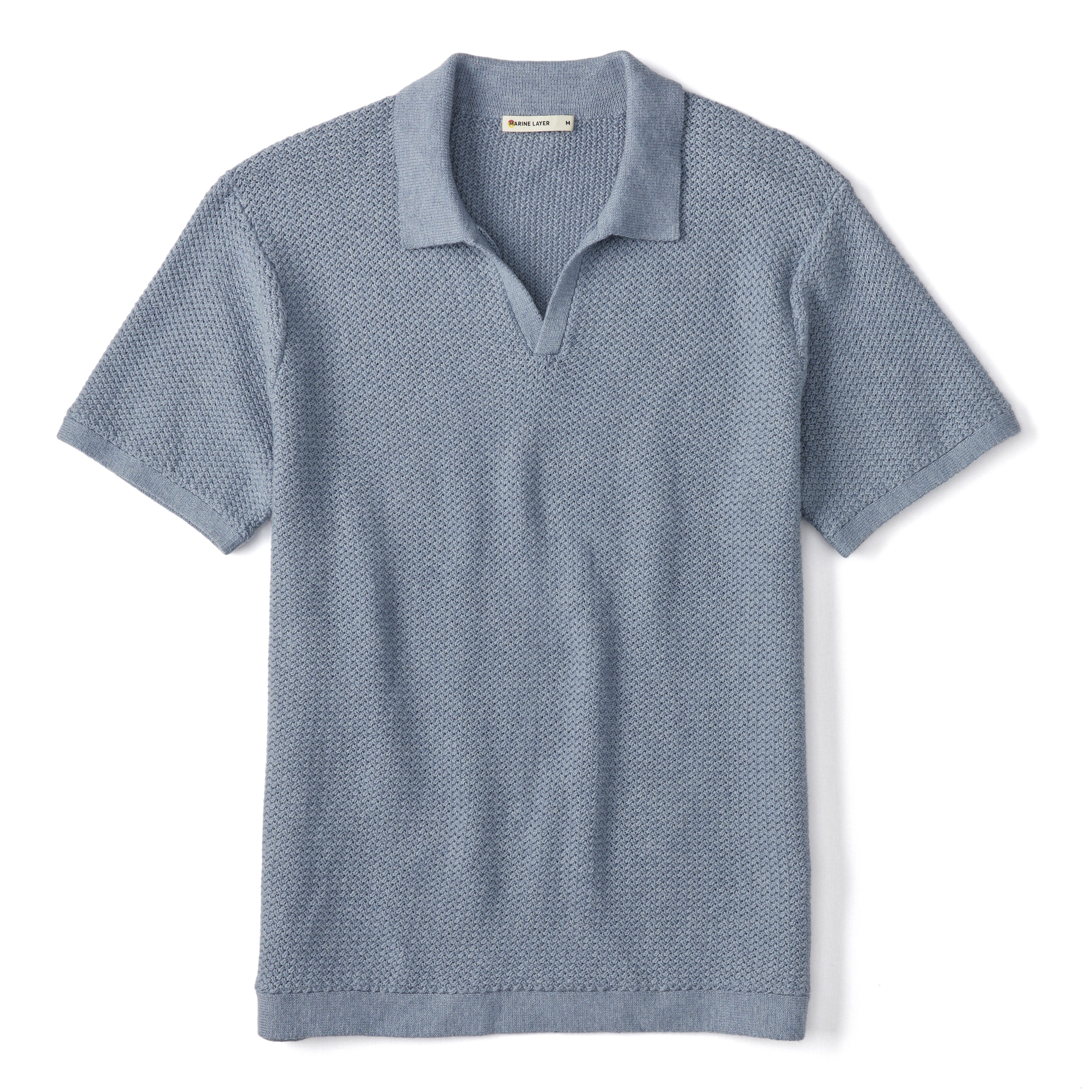 90s LAND'S END polo sweat navy USA製 Vintage 90s Lands End Rugby Polo Shirt Mens Blue Striped