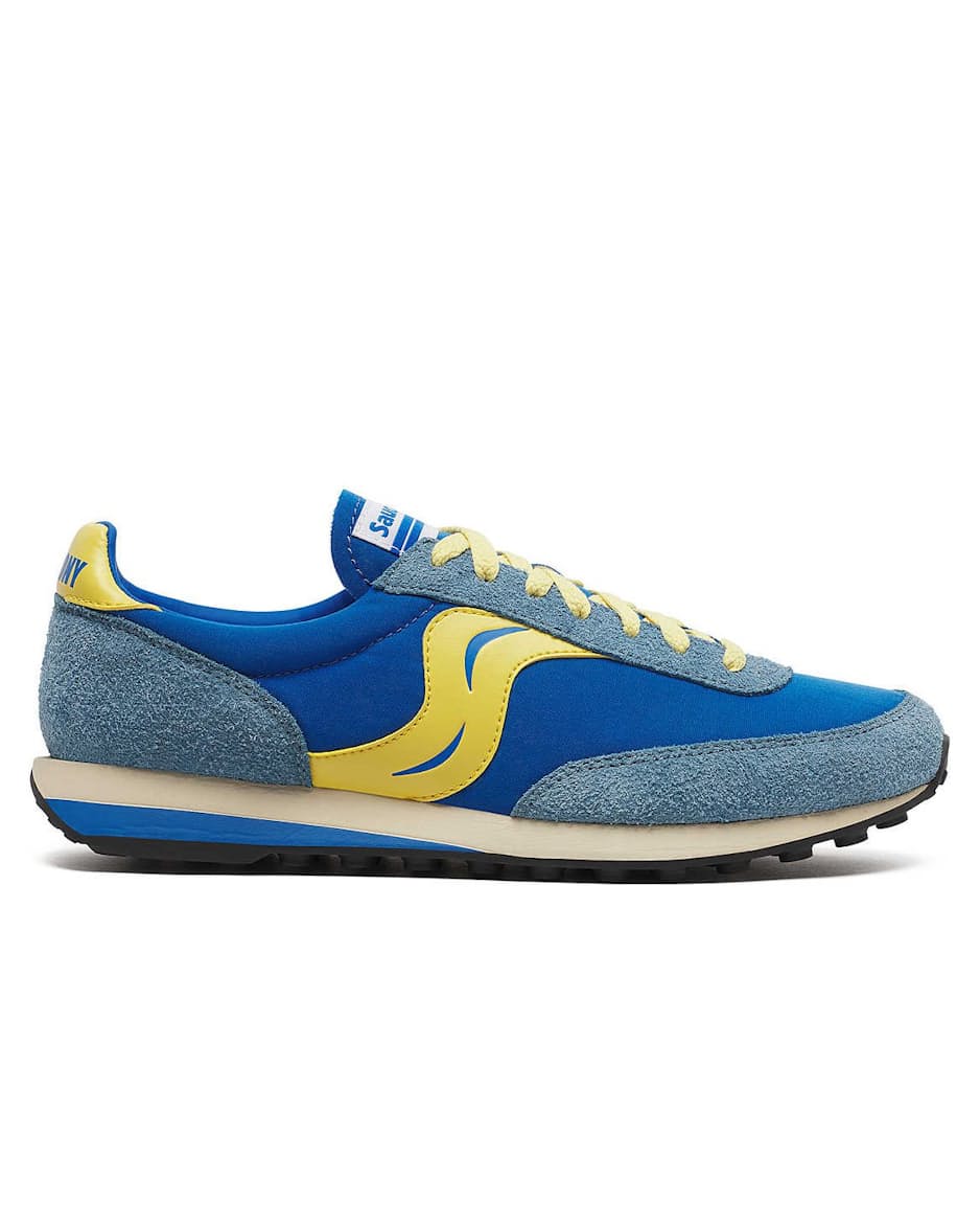 Saucony Trainer 80 Premium Retro Sneaker Blue/Mustard Casual