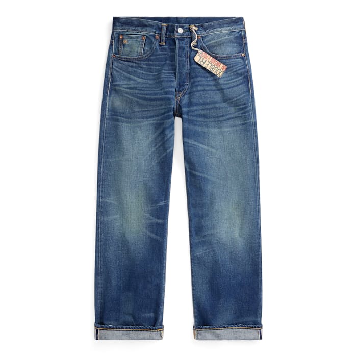 〈 RRL 〉selvedge denim flare work pants Double RL RRL Men's High Waist Flare Jeans Japan Woven