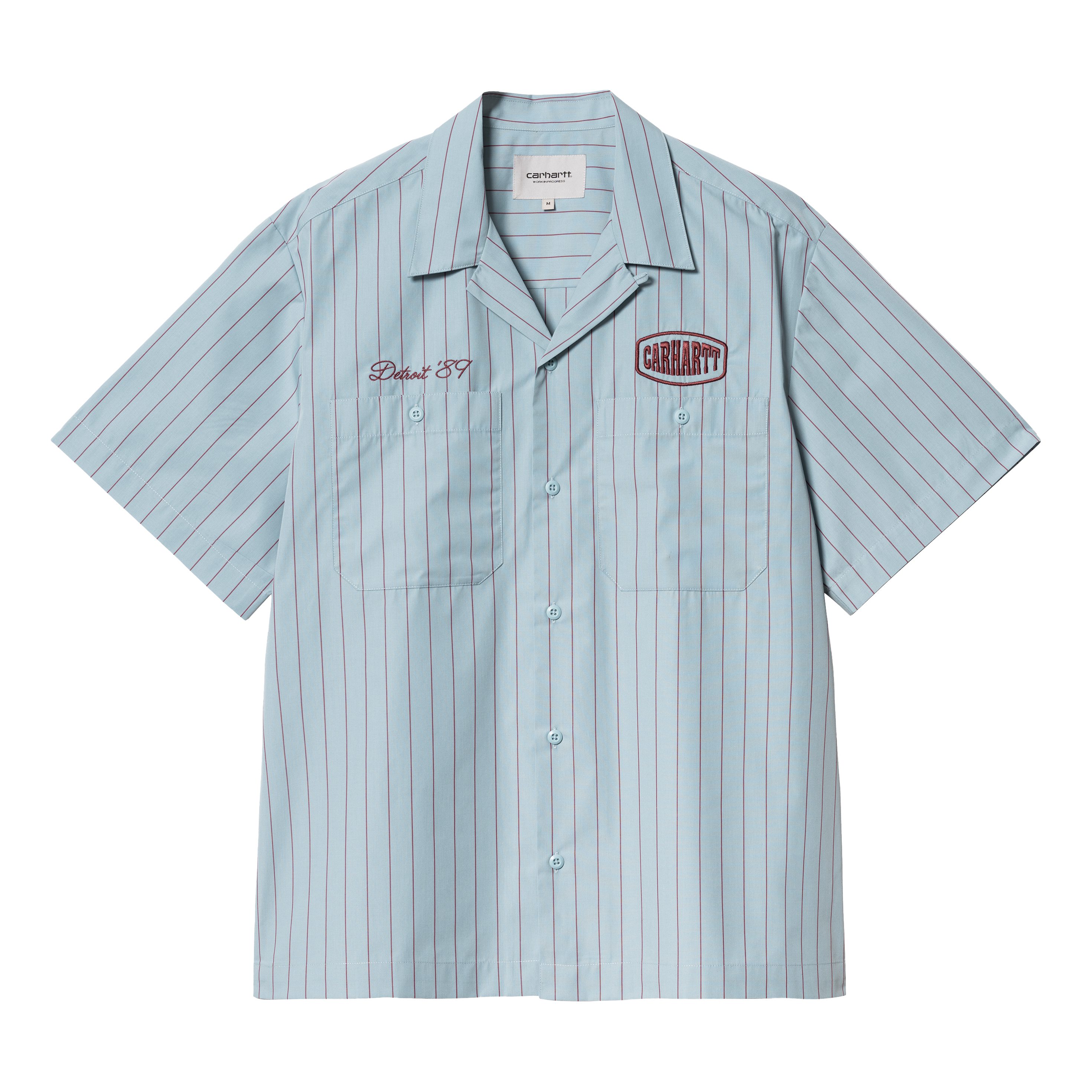 【carhartt】\"S/S Hendry Shirt\"ストライプ柄ロゴ半袖シャツ/3色 Carhartt WIP S/Sシャツ 