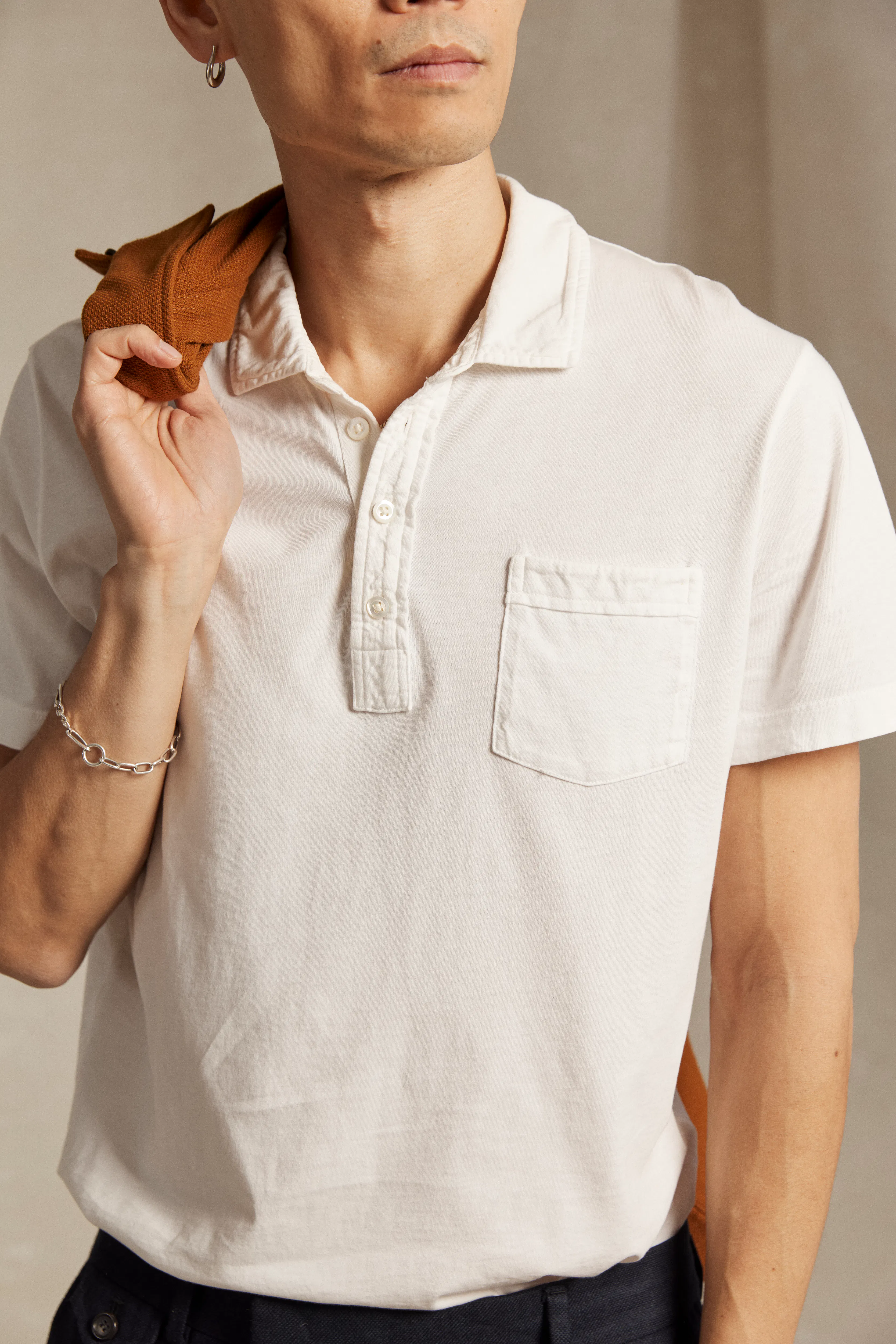 【新品】Pedestal polo tee jellyyabashi Pique Pensacola Polo, Pima Cotton Knit | Billy Reid