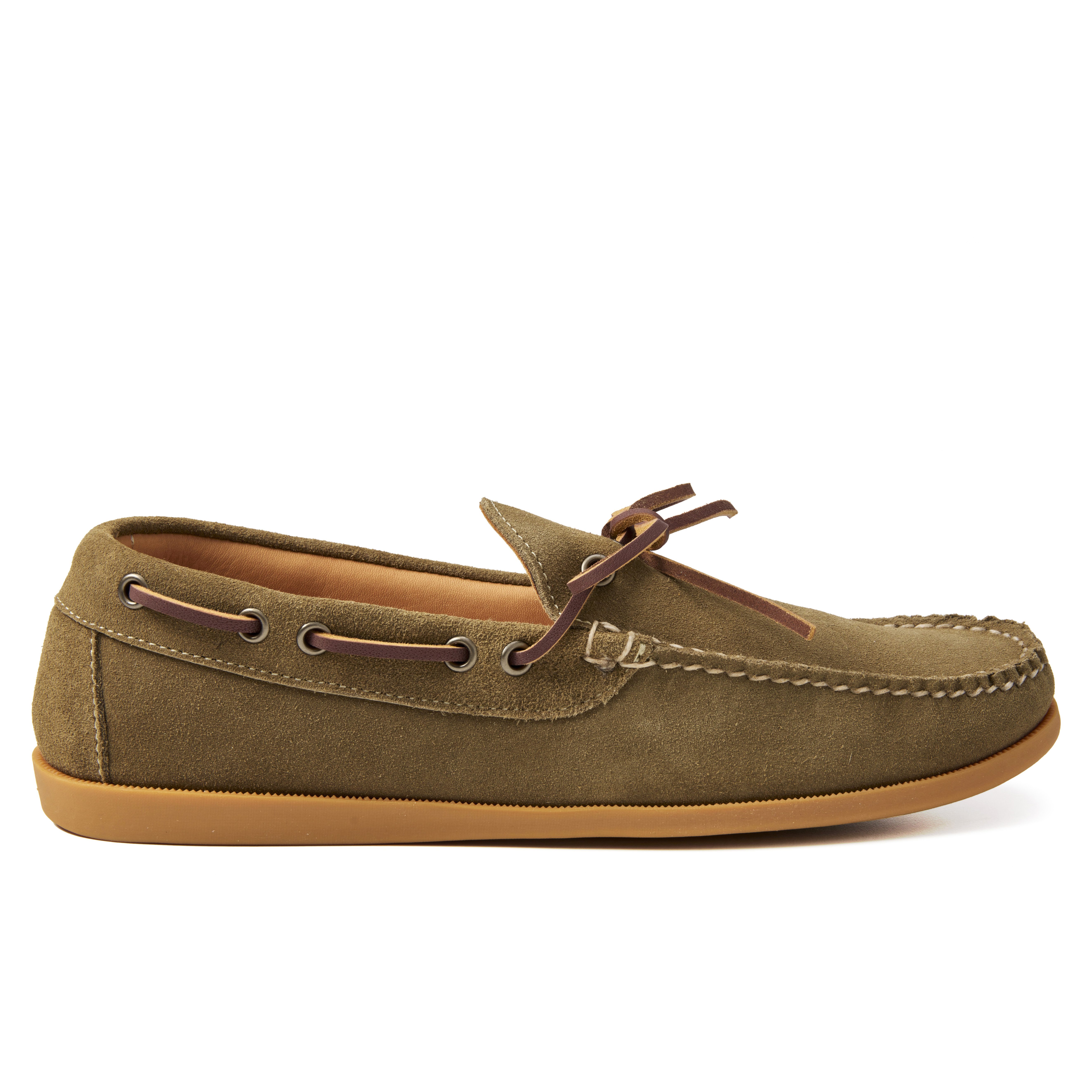 Easymoc Camp Moc Moccasin - Olive Suede | Moccasins | Huckberry
