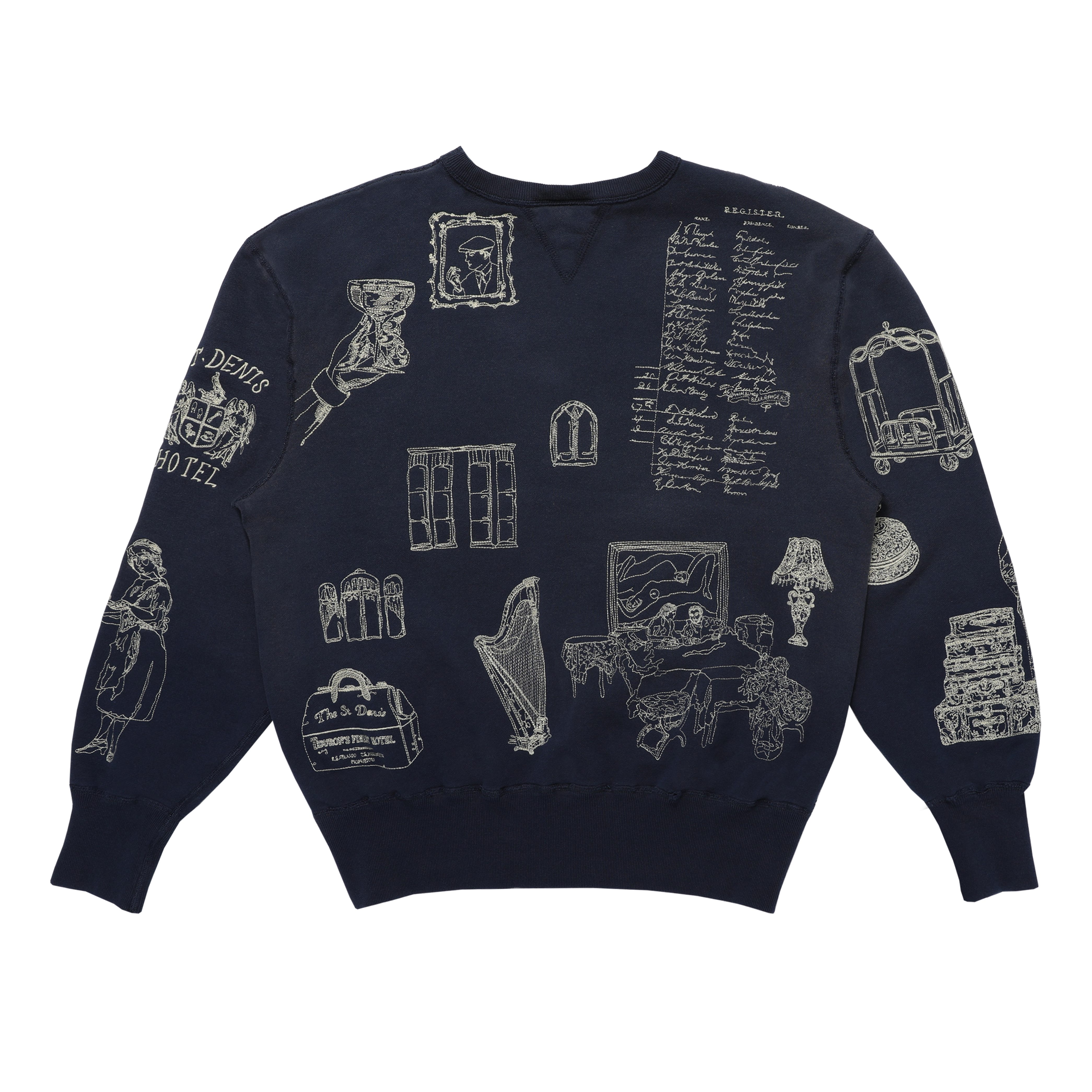 Samuel Zelig Hotel Crewneck - Navy | Crewneck Sweatshirts