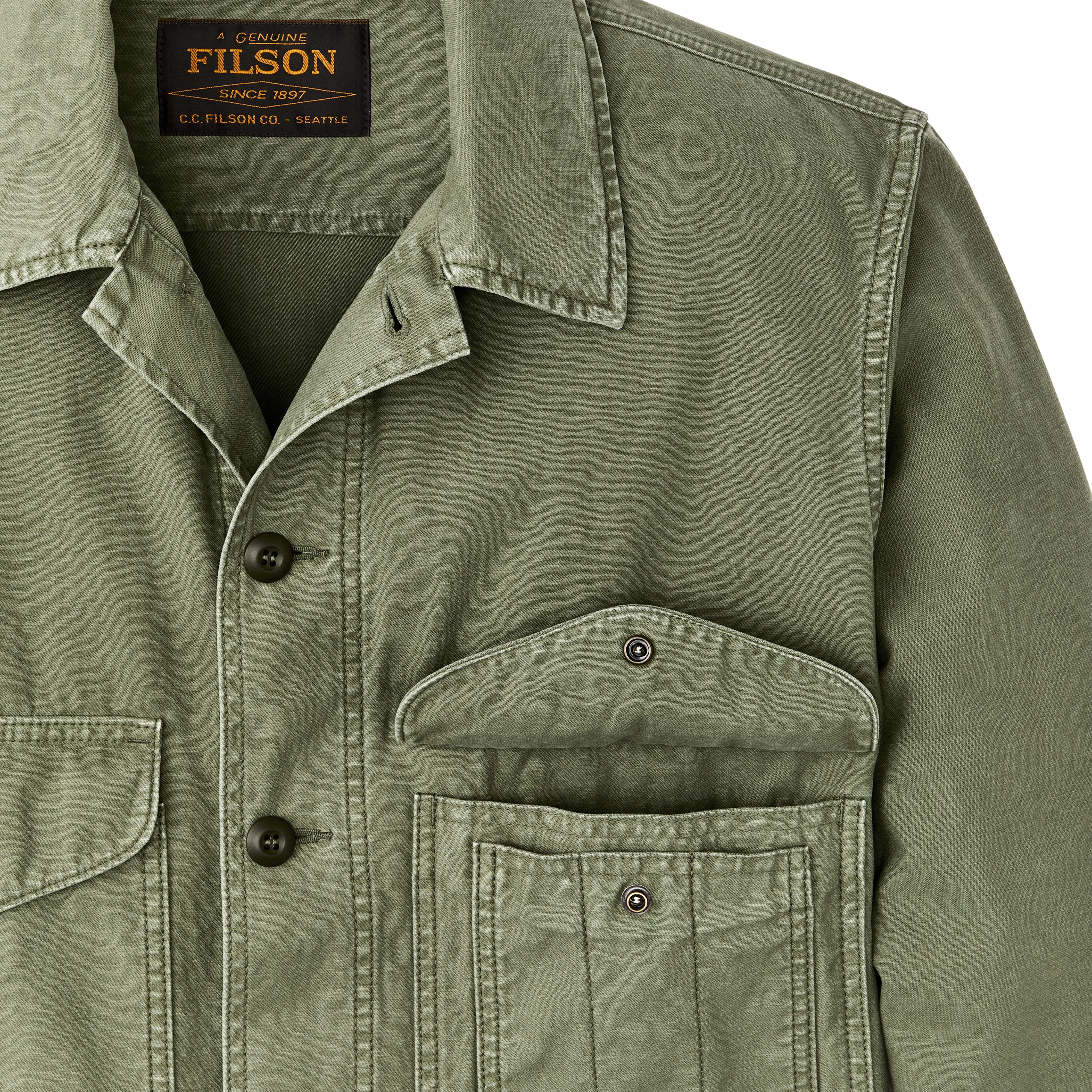 Filson Field Cruiser Jacket - Washed Fatigue Green | Shirt