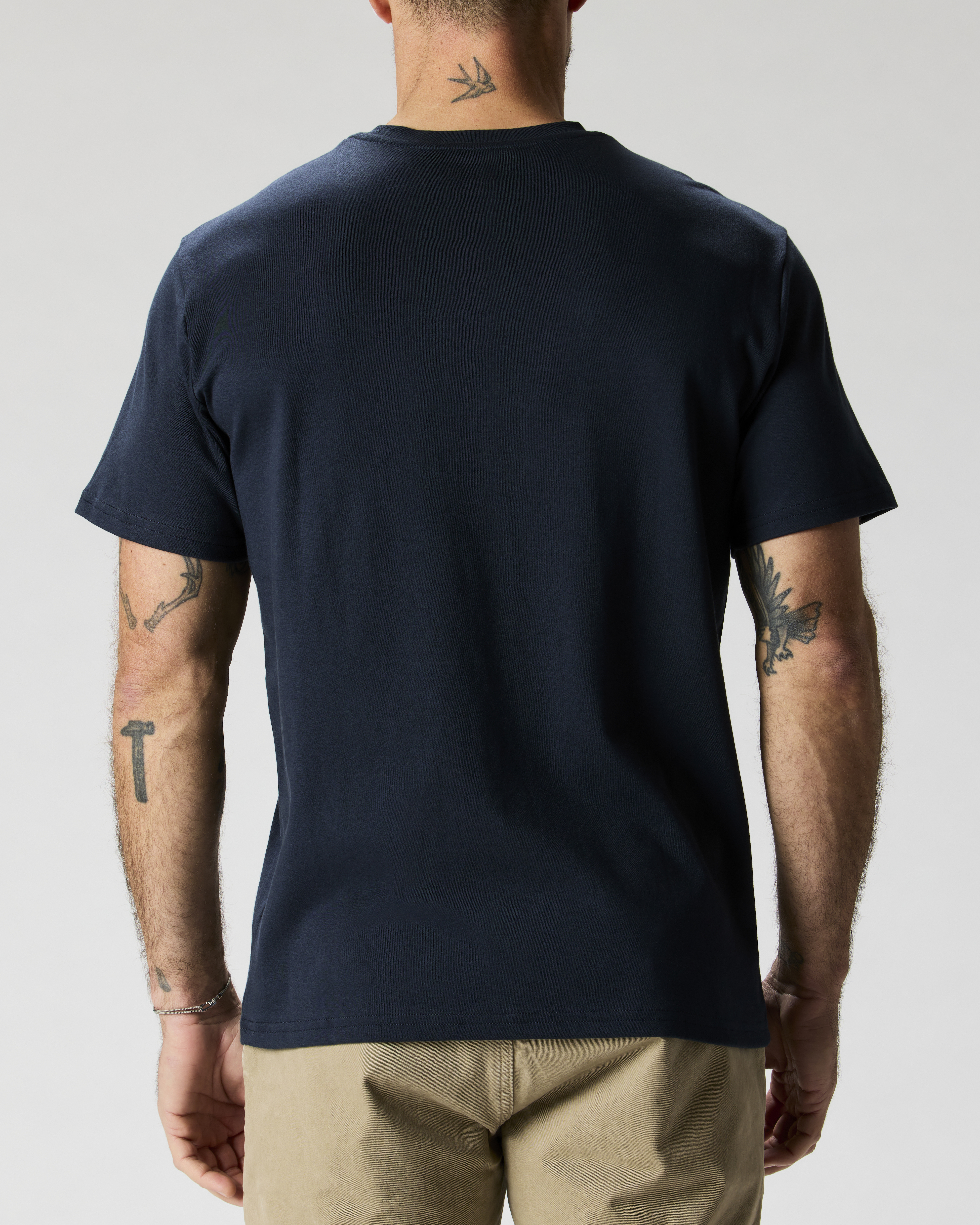 Tシャツ・カットソー +AMBLER+ Bookle 99 Bear Overfit Brushed Hooded T-shirt Navy mens-navy-chicago-bears-team-
