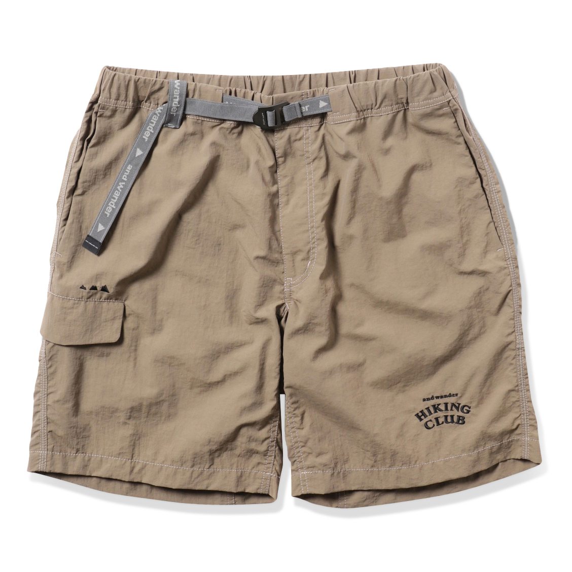 and wander hiking club Ny taffeta hiker short pants - Beige
