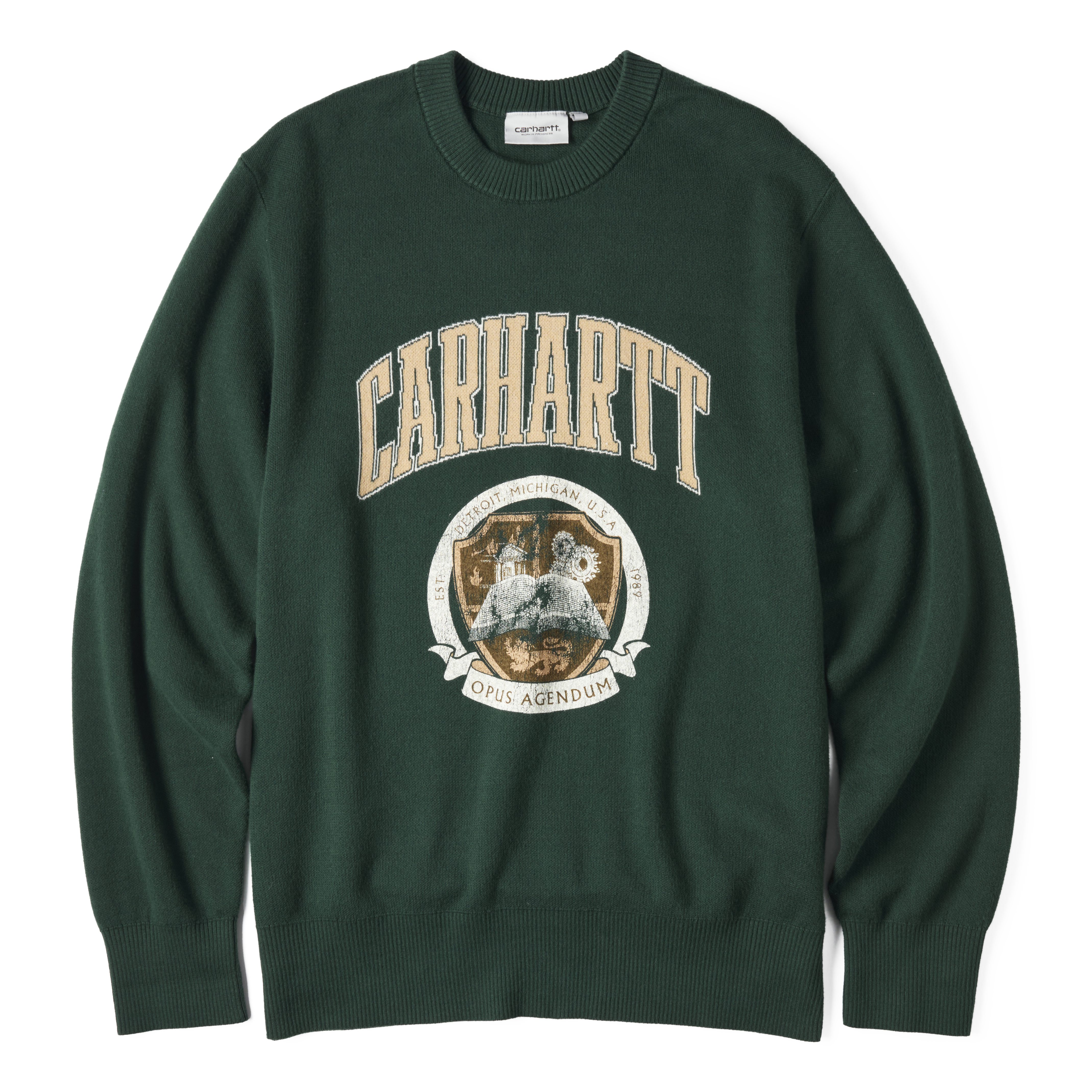 Carhartt WIP Collegiate Library Crew Sweater Conifer Crew Neck
