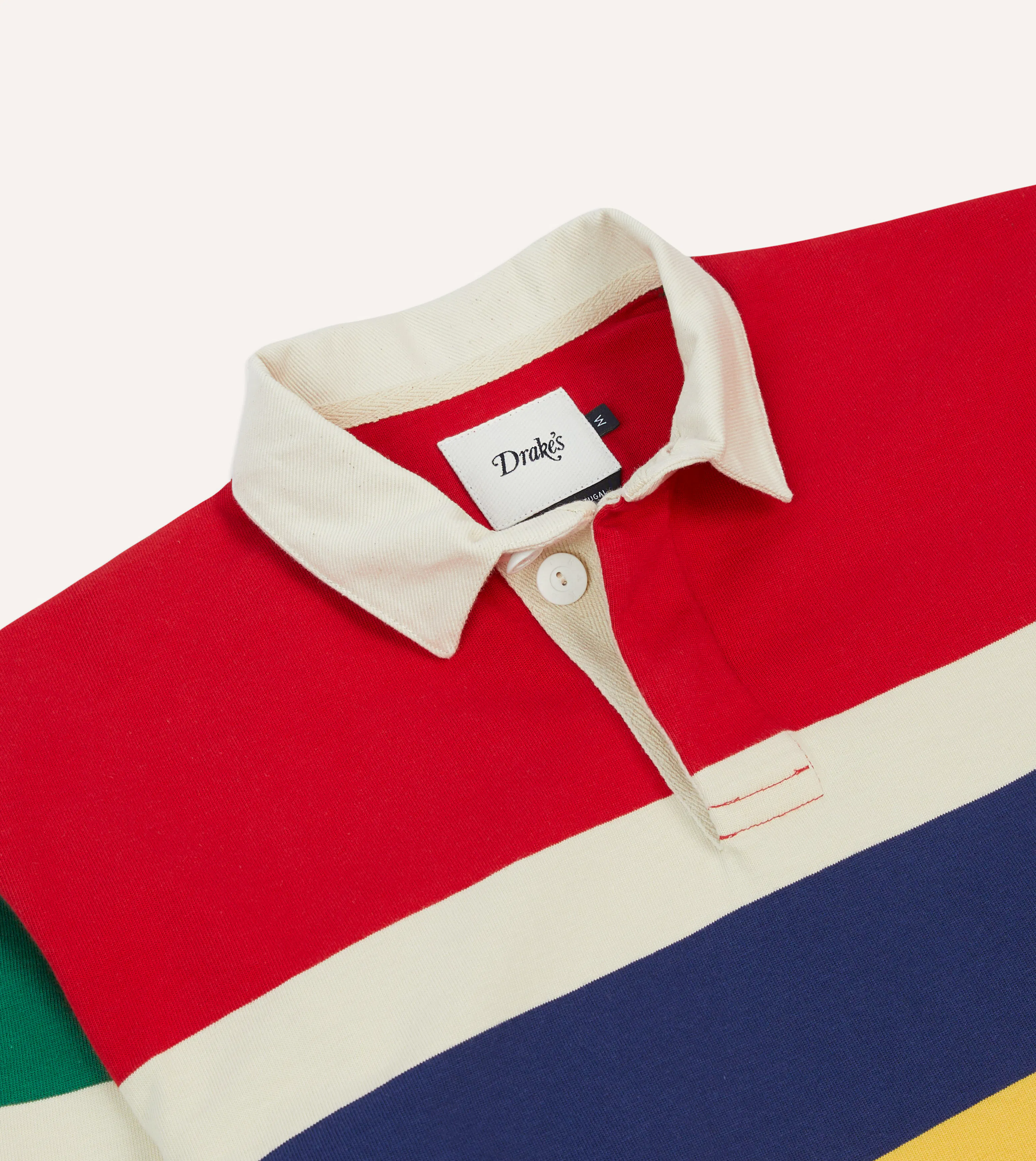 Drake's Rugby Shirt - Red/Yellow/Navy | Polo Shirts | Huckberry