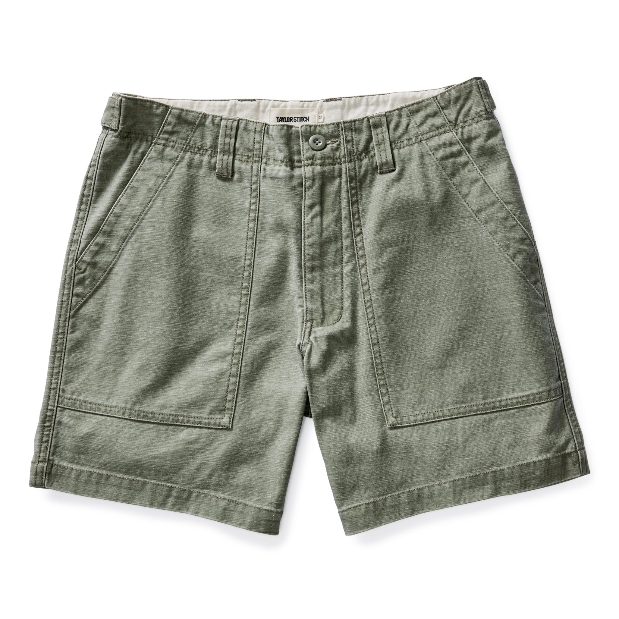 パンツ FTC CONTRAST STITCH BEACH SHORT (OLIVE) Taylor Stitch The Surplus Short - 7