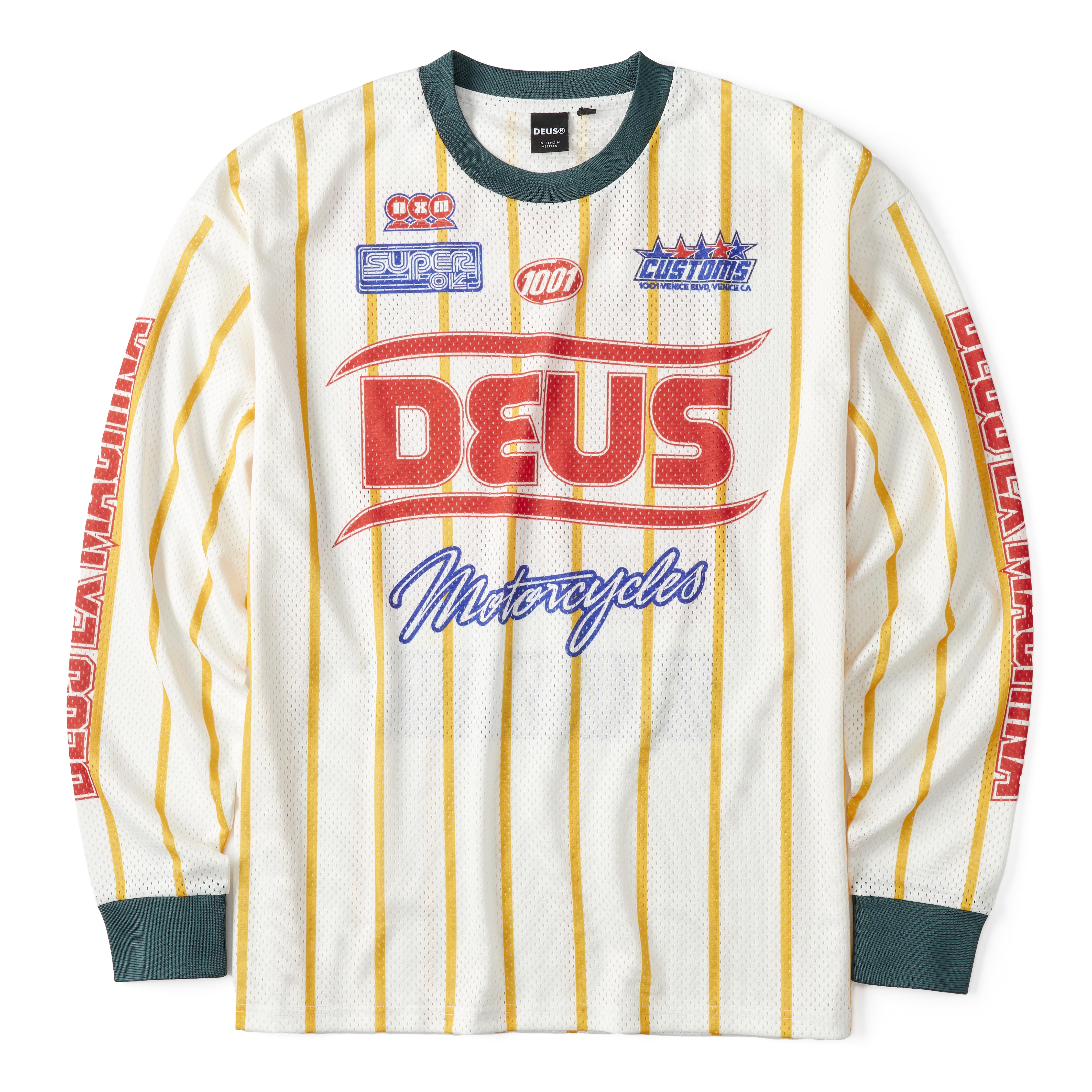 Deus Ex Machina☆ROUTE ONE MOTO JERSEY 長袖 モト ジャージ Deus Ex Machina Route One Moto Jersey - Cloud Dancer | Long