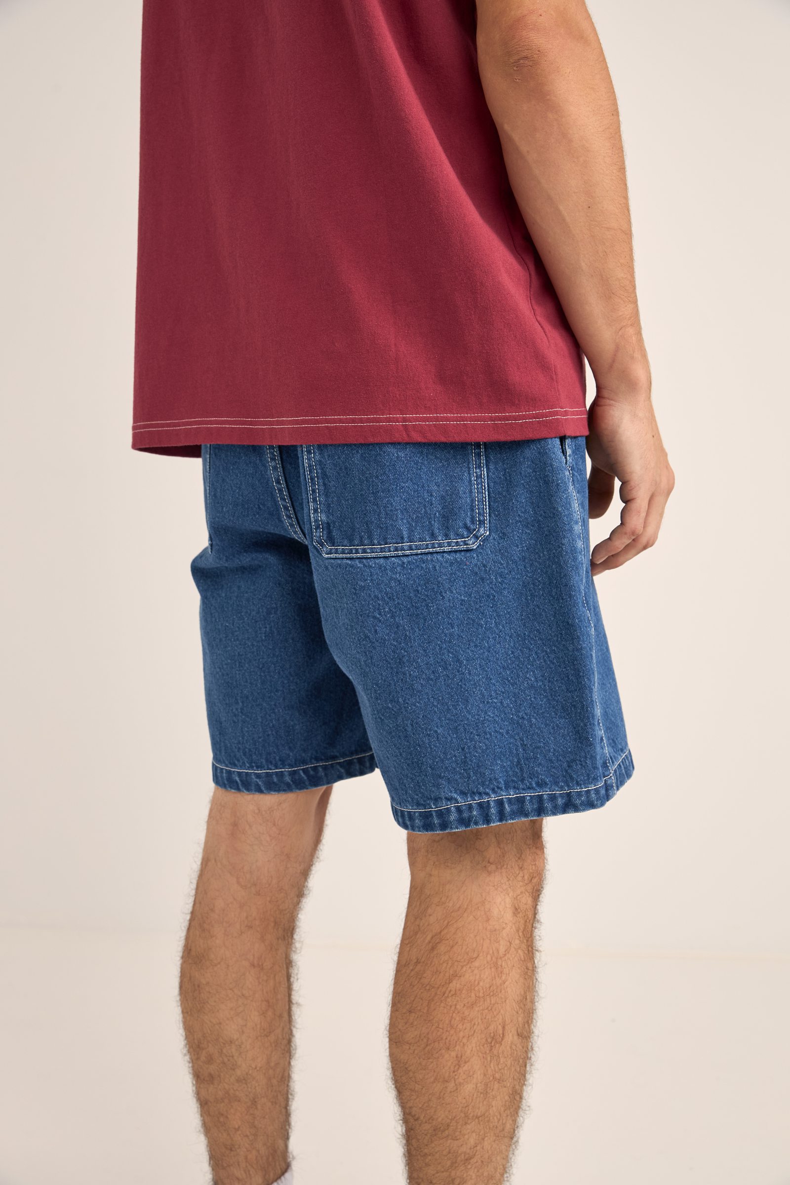 【rhythmicalplanet】INNER POCKET POINT DENIM SHORTS Rhythm Essential Denim Shorts - Dark Wash | Casual Shorts