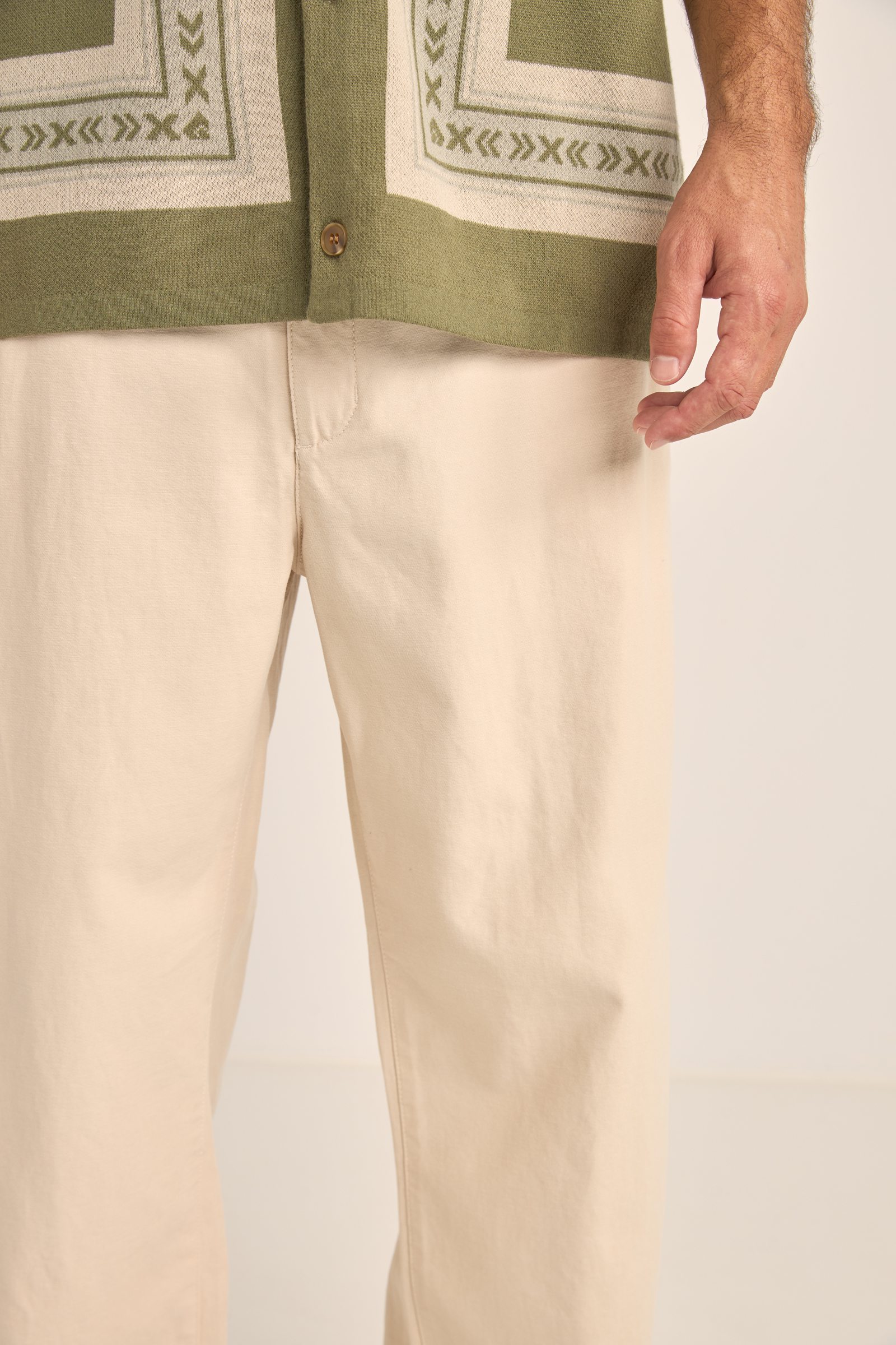 Rhythm Essential Twill Trouser - Stone | Chino Pants | Huckberry
