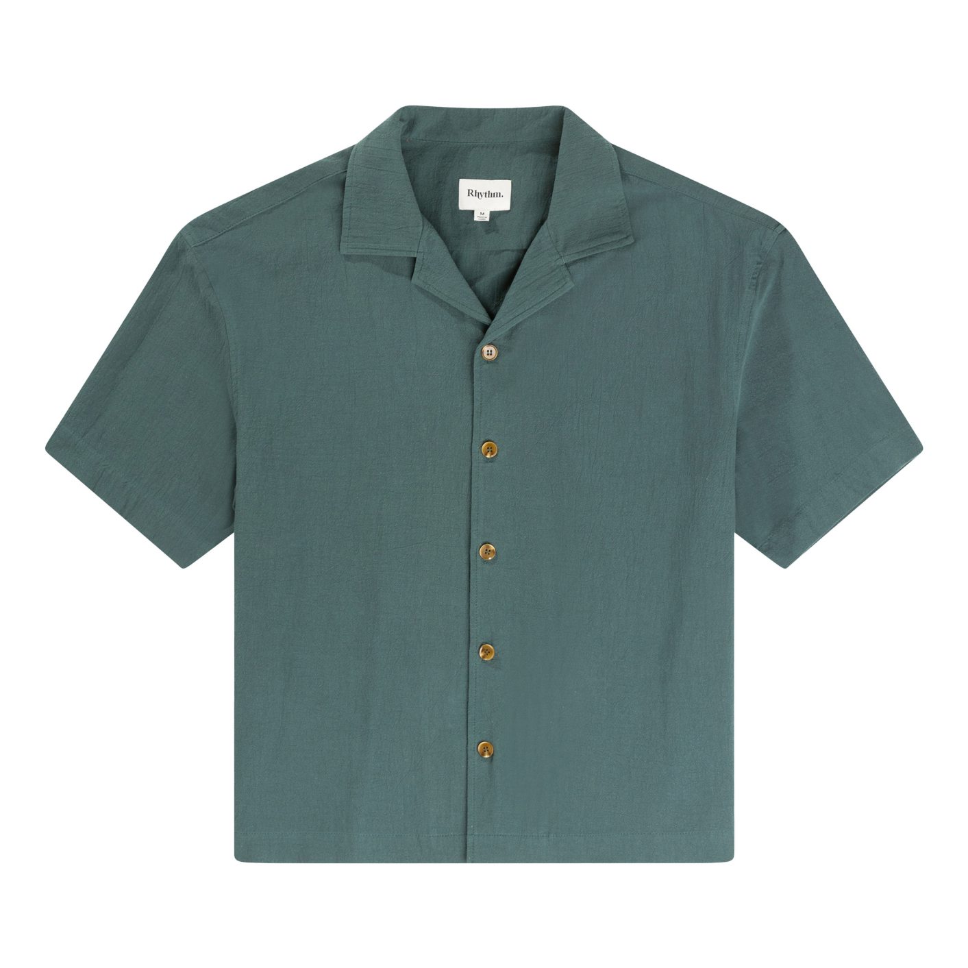 Rhythm Relaxed Cropped Short Sleeve Shirt - Teal | Short