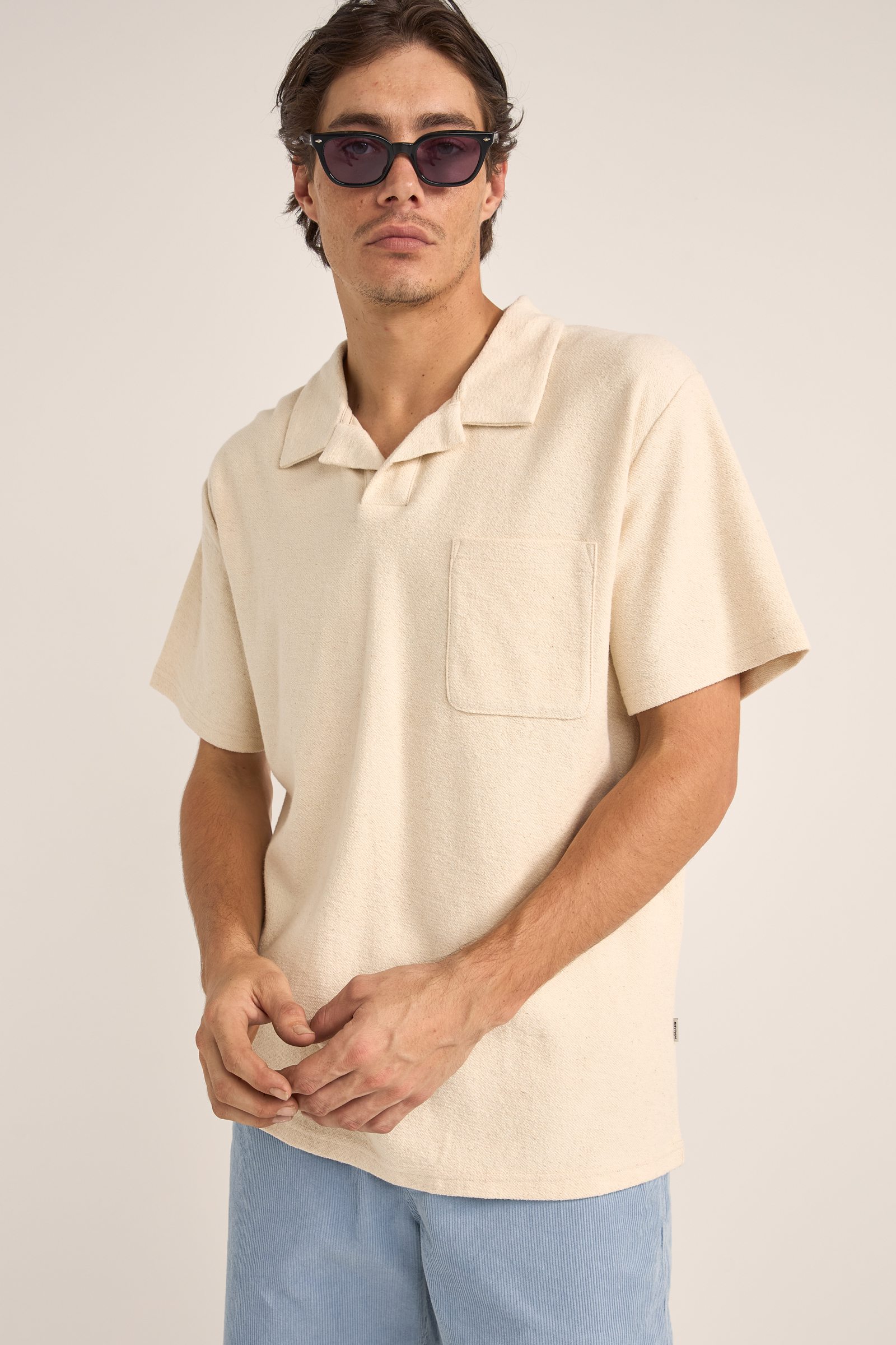 Rhythm Vintage Terry Polo - Natural | Polo Shirts | Huckberry