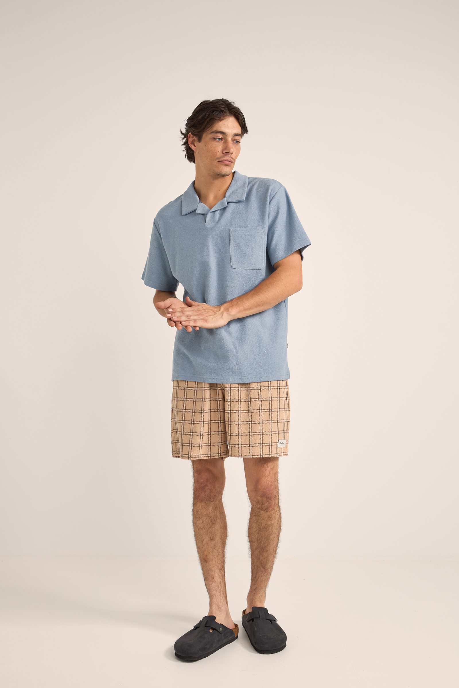 【Rest & Recreation】★TERRY POLO SHIRT★ T-shirts PLEASURES Zen Terry Boxy Polo Off White | Footshop